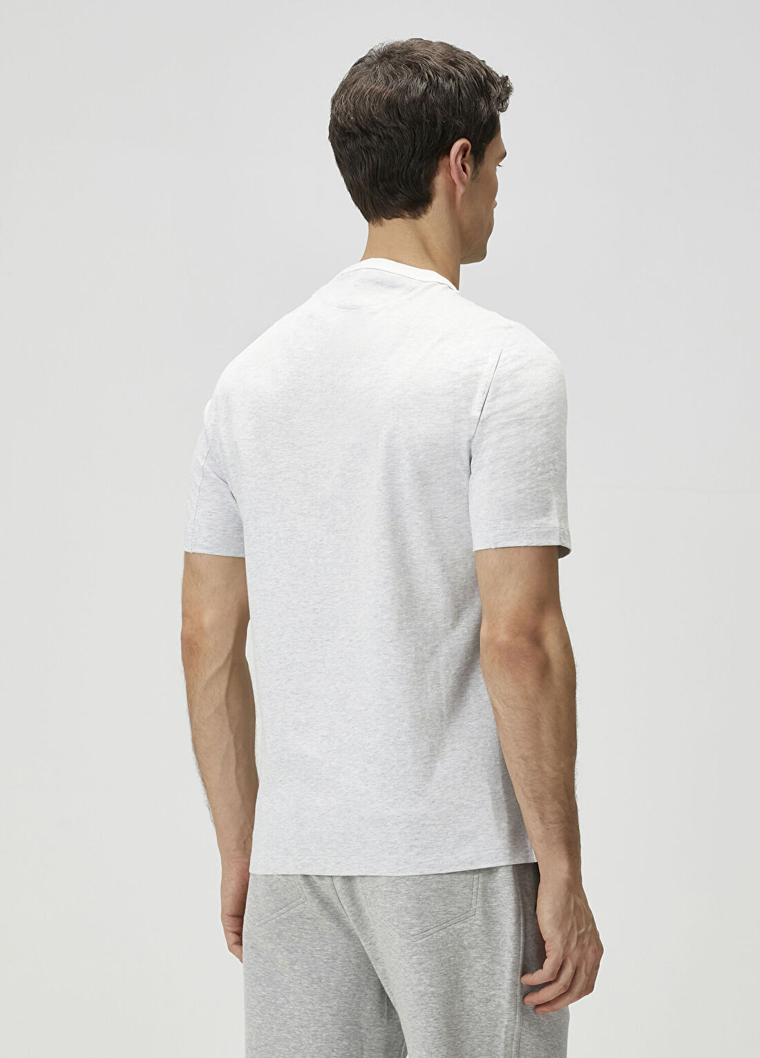 Brunello Cucinelli Gri Baskılı T-shirt görsel 4