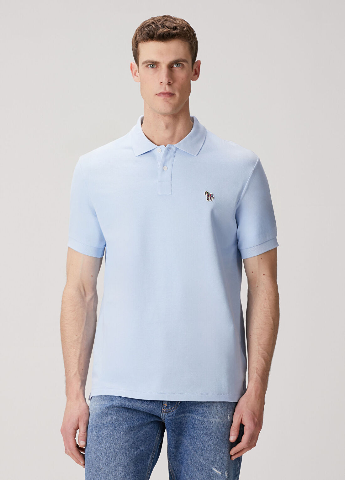 PS Paul Smith Açık Mavi Polo Yaka T-shirt