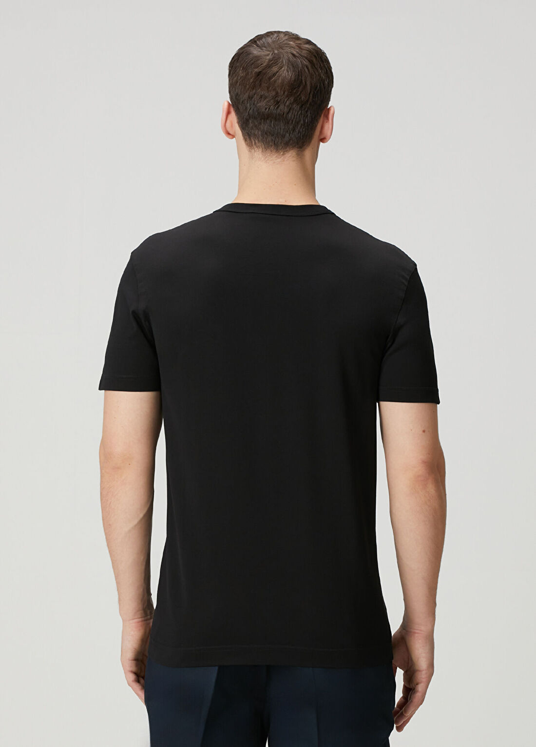 Dolce&Gabbana Siyah Logo Patchli T-shirt görsel 4