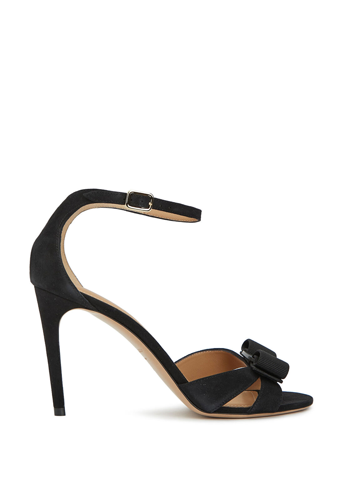 Ferragamo Vara Bow Siyah Kadın Süet Sandalet