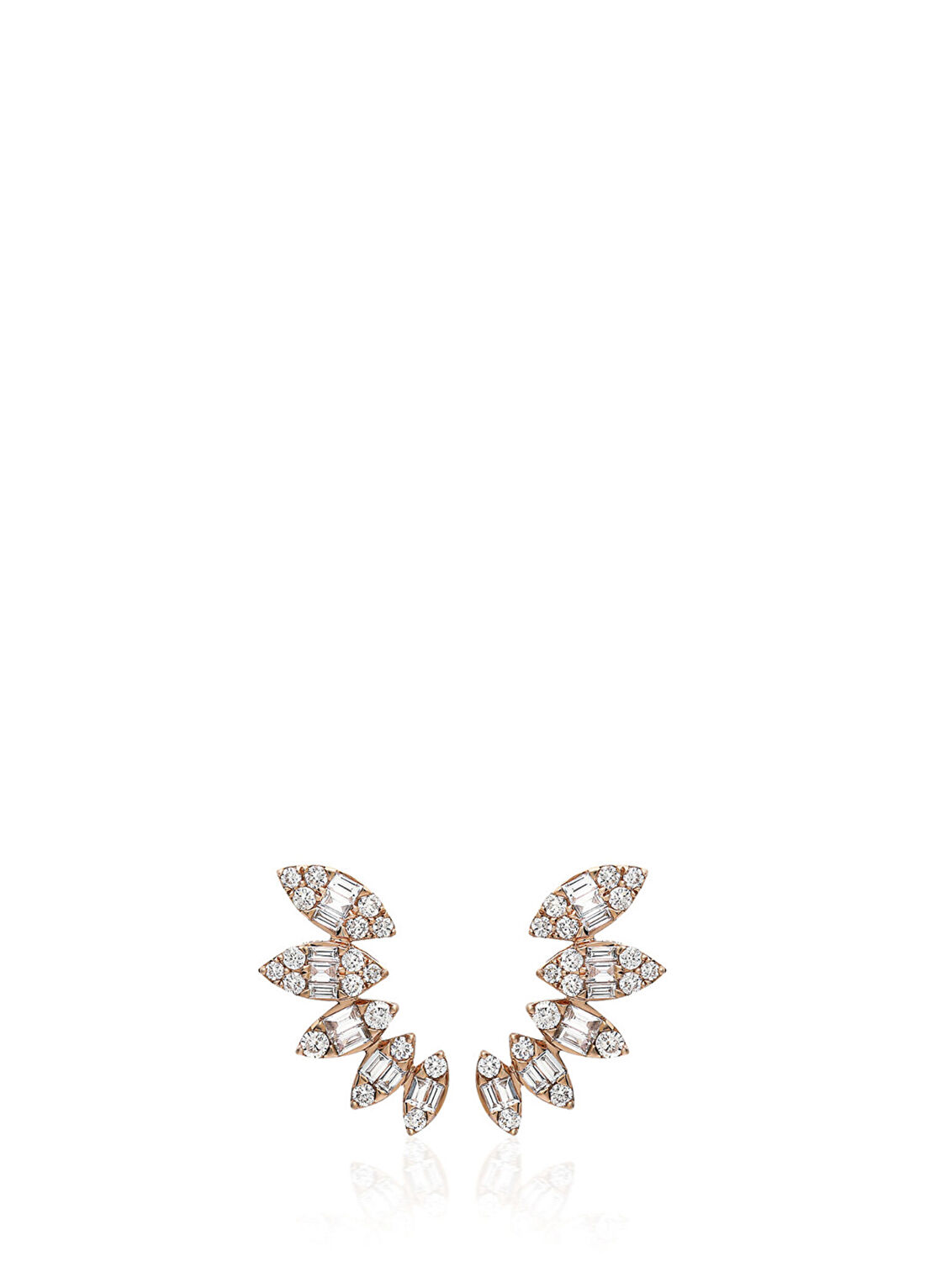 Markiz Jewelery Pırlanta Taşlı 18 Ayar Altın Kadın Küpe