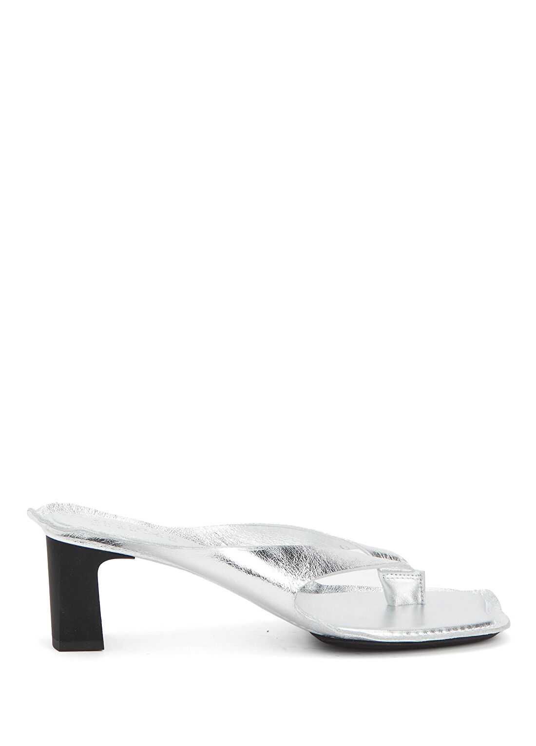 MM6 Maison Margiela Silver Kadın Deri Terlik