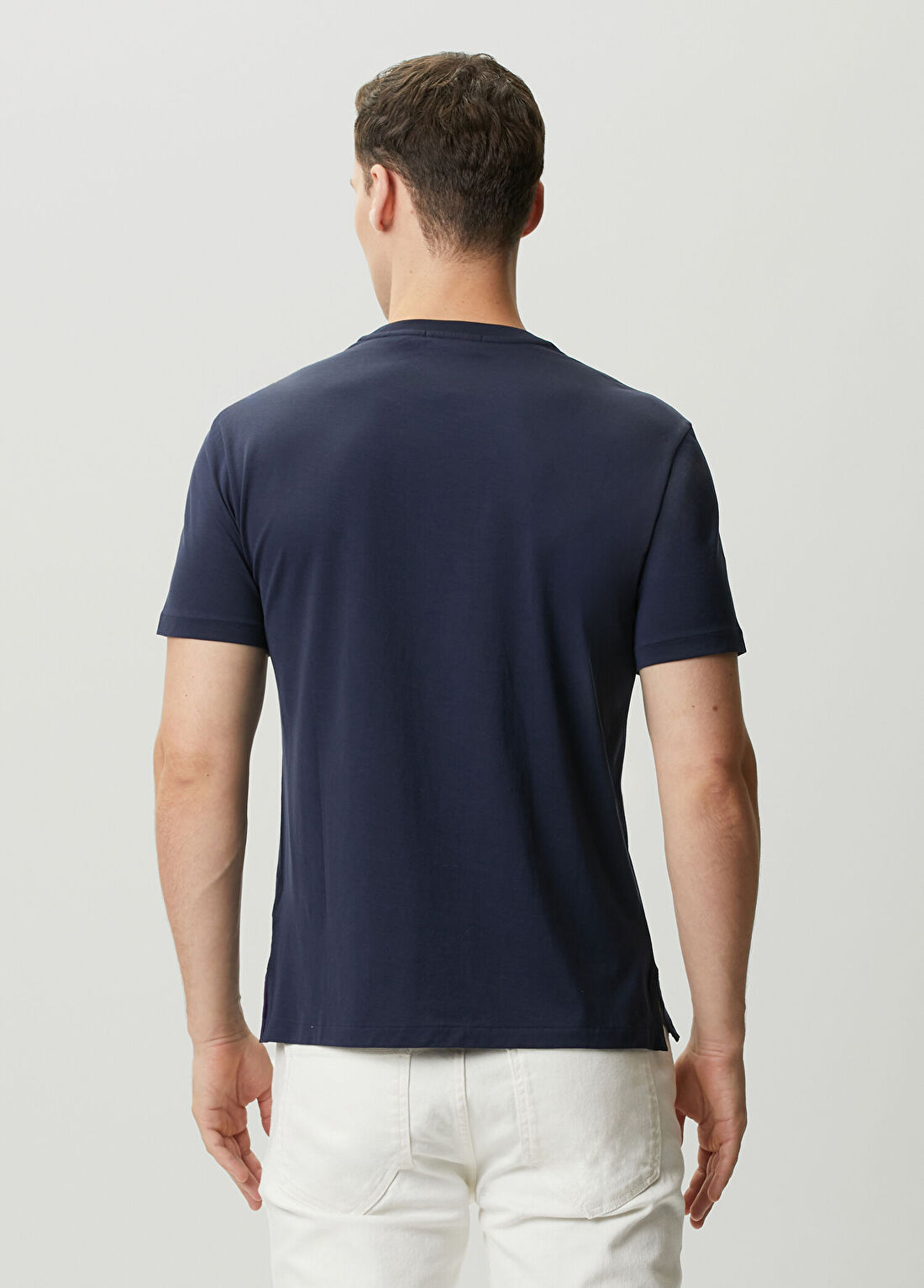 Ralph Lauren Purple Label Lacivert Logo Nakışlı T-shirt görsel 4