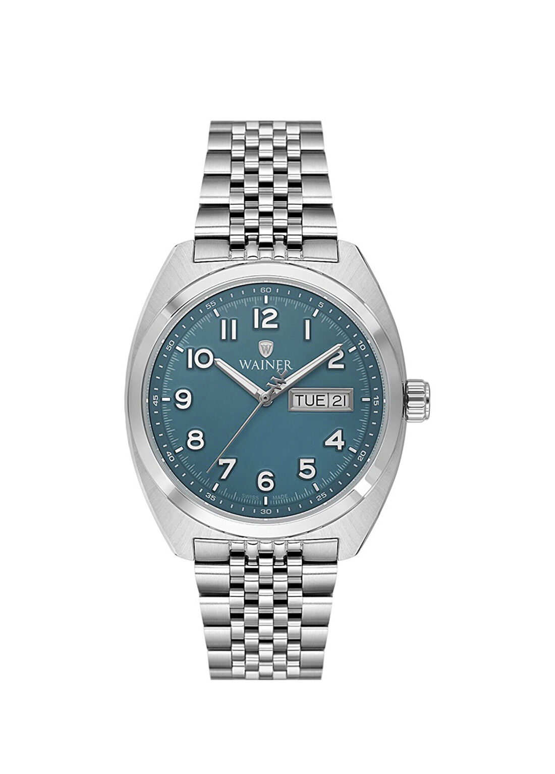 Wainer WA.24300-C Gümüş Metal Erkek Kol Saati