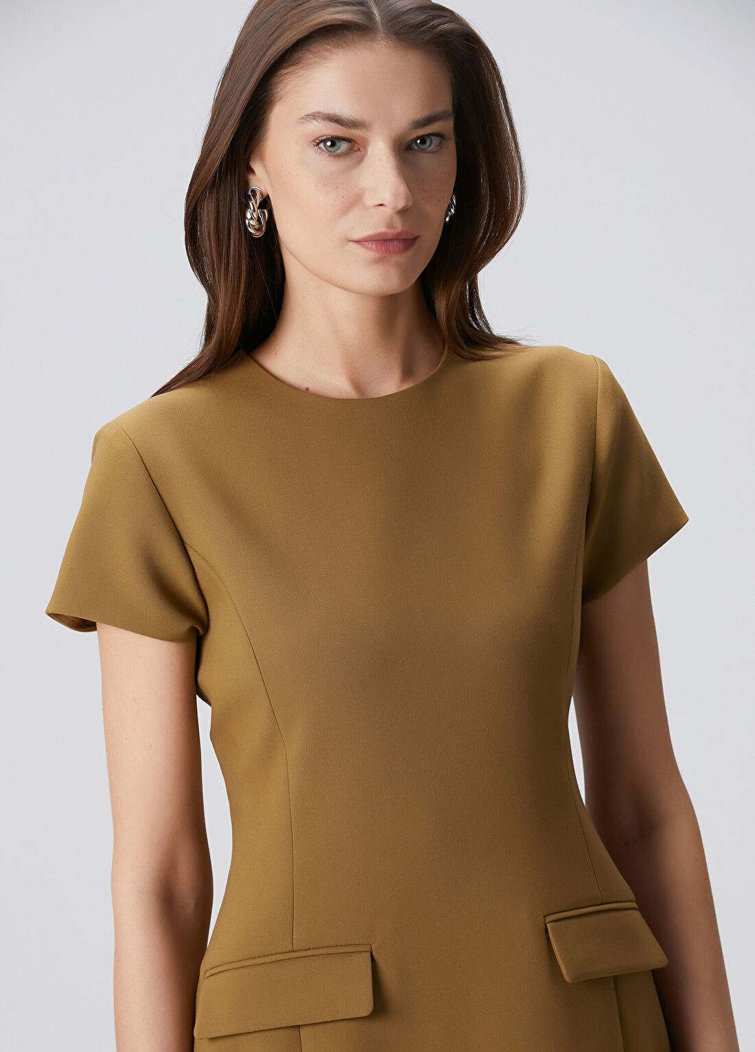 Beymen Collection Haki Basic Mini Elbise görsel 3