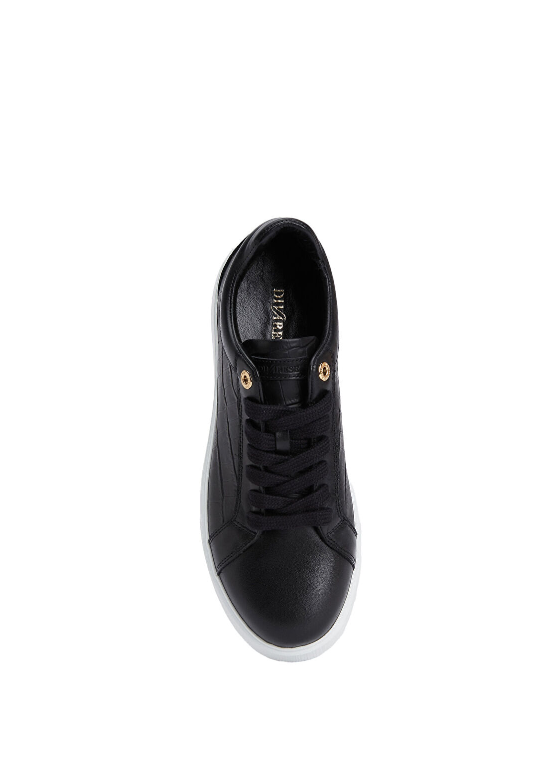 Divarese Siyah Kroko Baskılı Kadın Deri Sneaker görsel 4