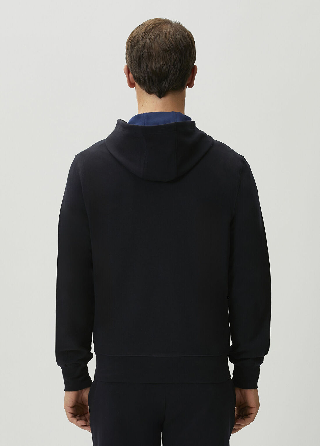 Isaia Lacivert Kapüşonlu Sweatshirt görsel 4