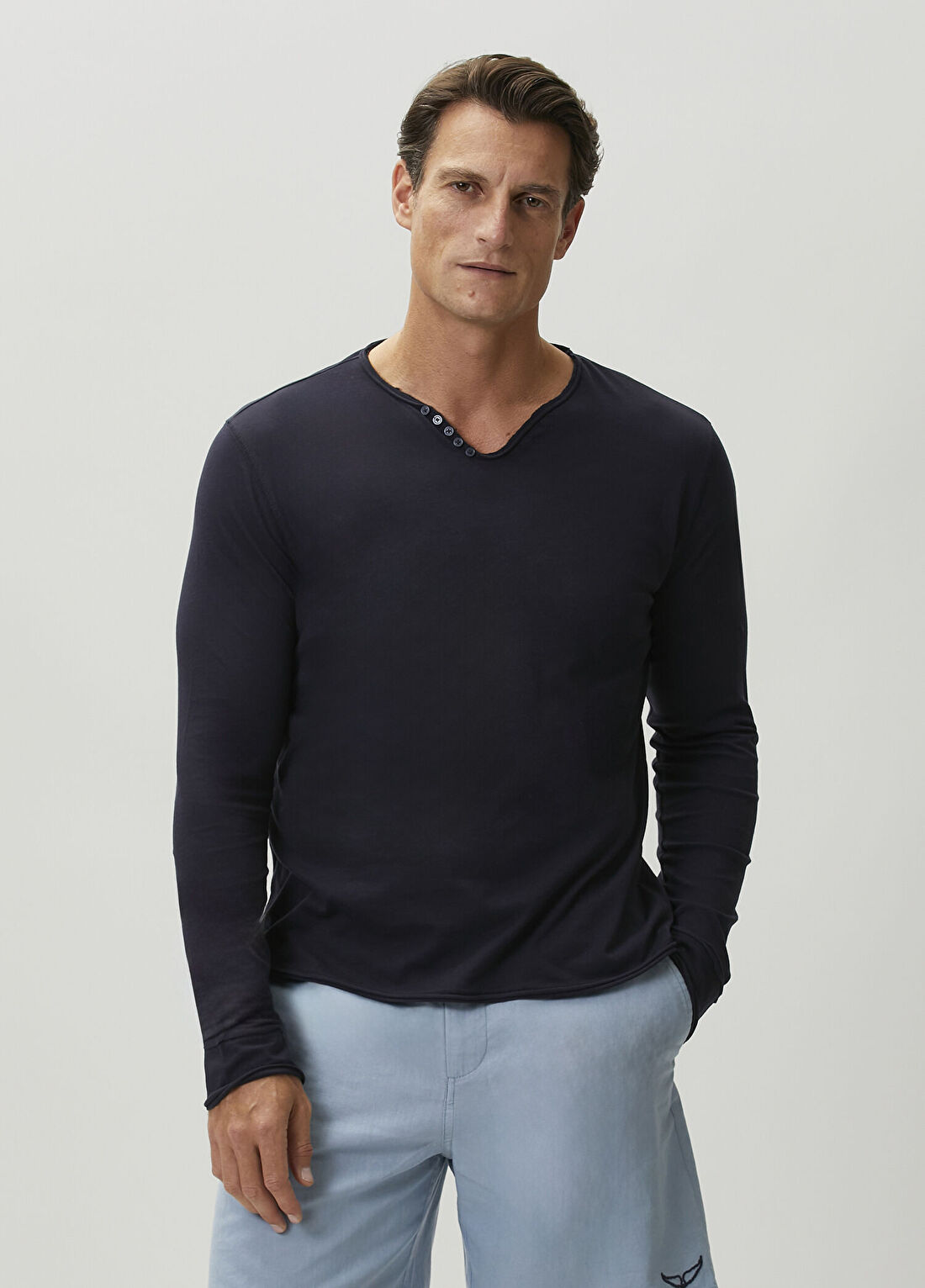 Zadig&Voltaire Monastir Lacivert Uzun Kollu T-shirt