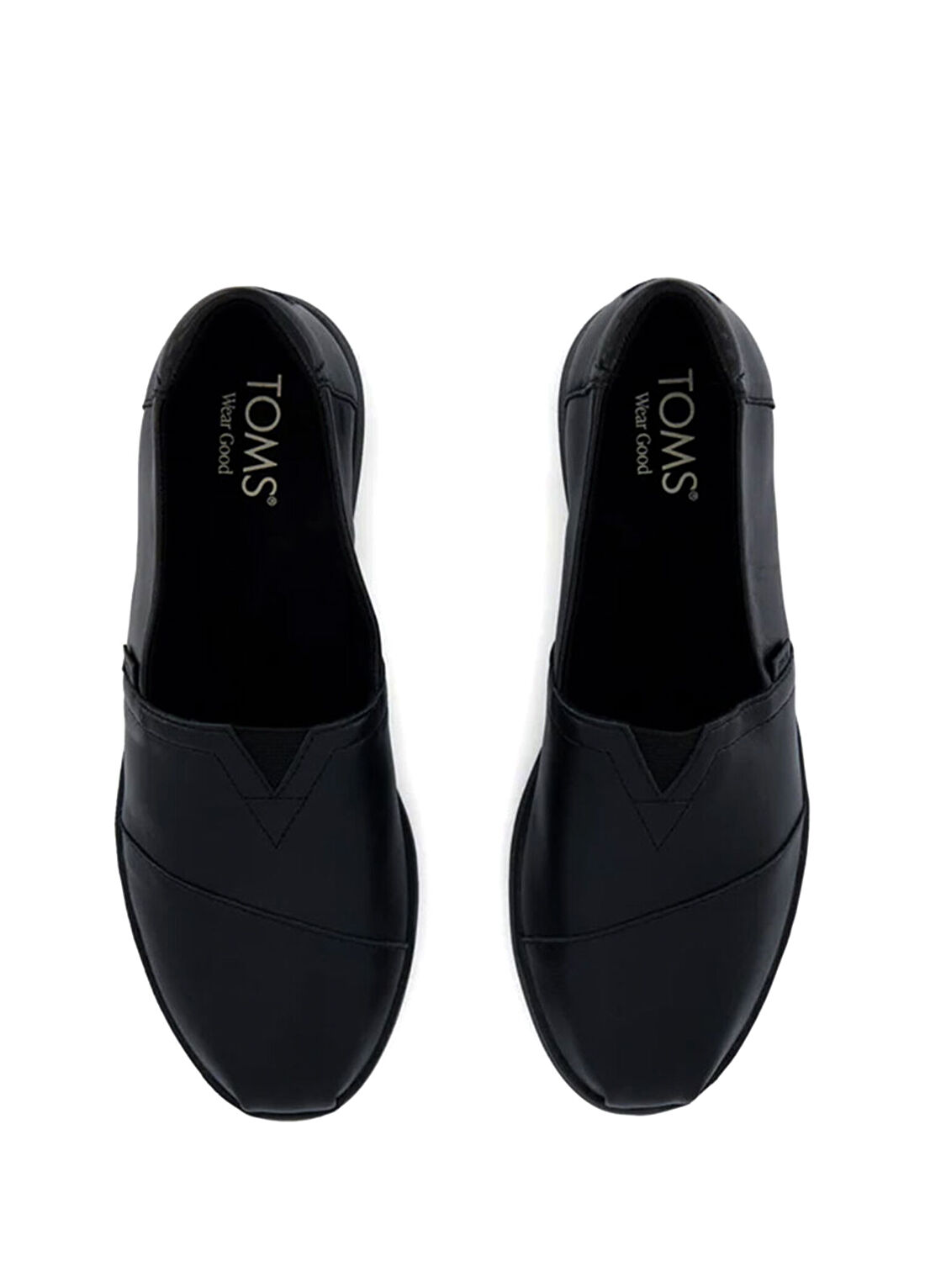Toms 10022622 Alpargata Plus Siyah Deri Kadın Espadril Ayakkabı görsel 4