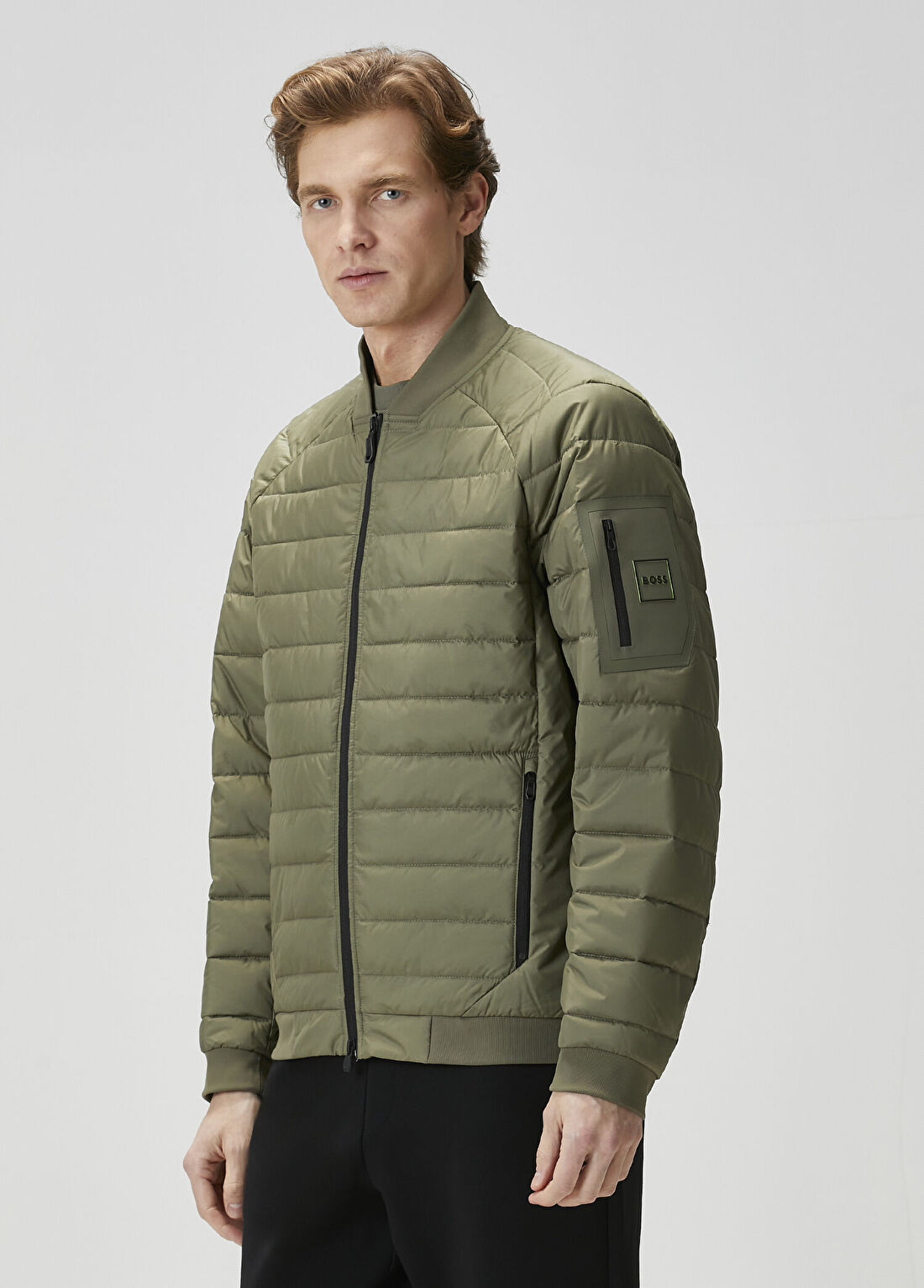 Boss Haki Puffer Mont görsel 3