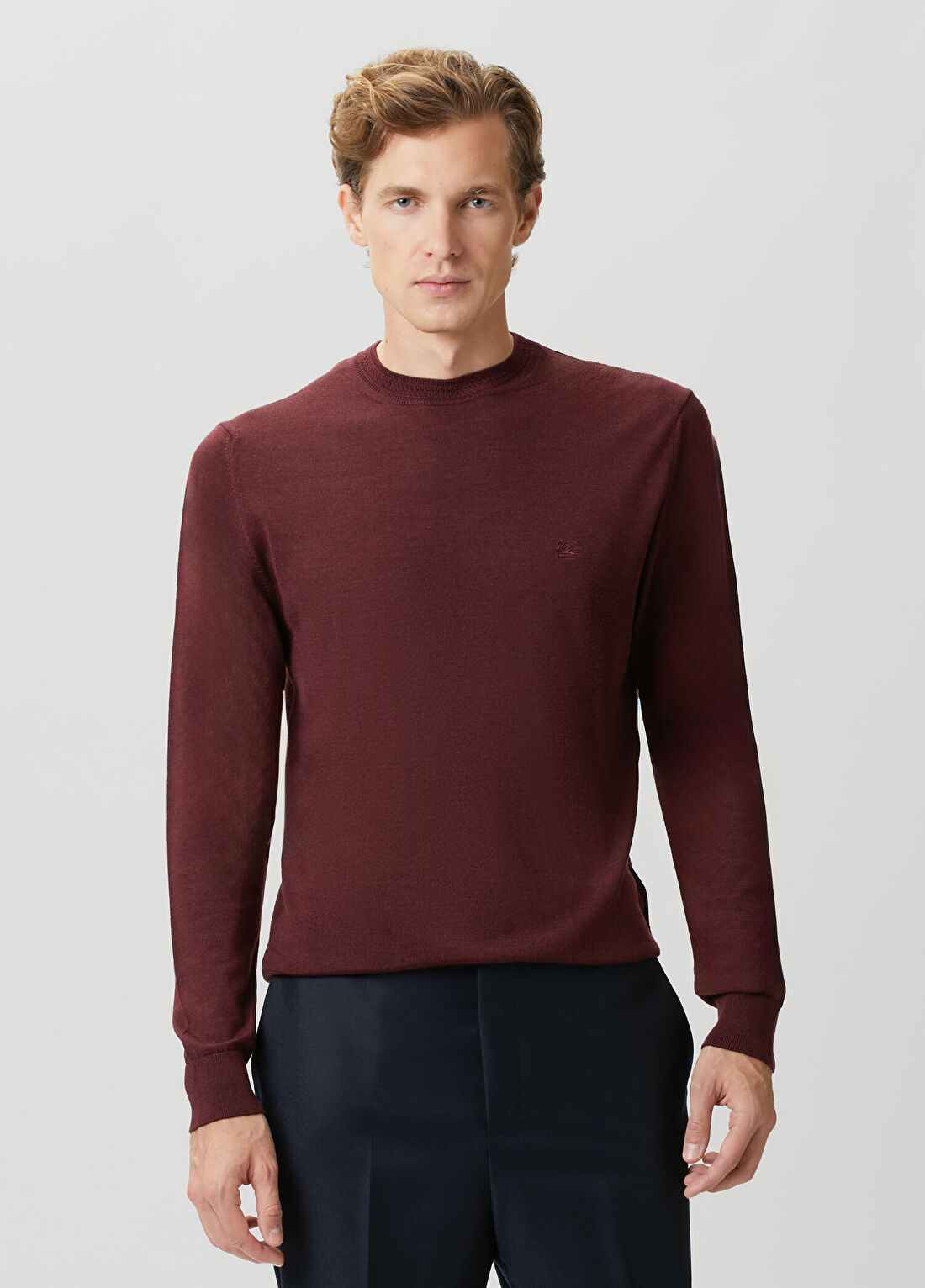 Etro Bordo Polo Yaka Yün Triko