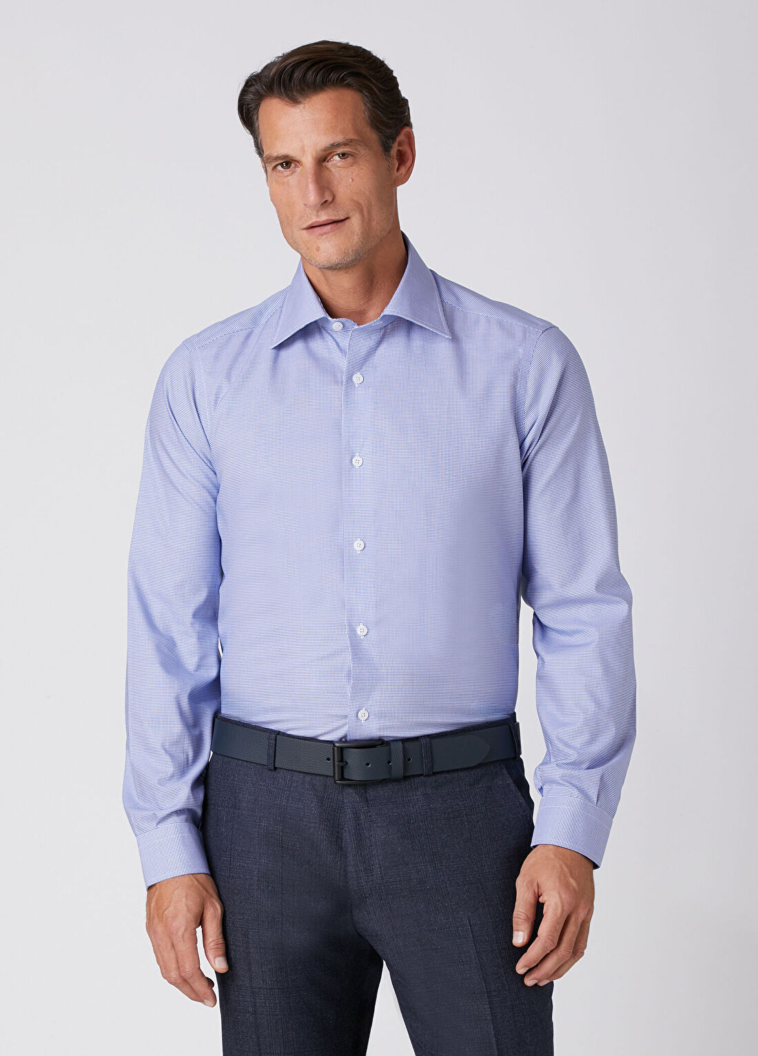 Beymen Collection Custom Fit Mavi Çizgili Gömlek görsel 3