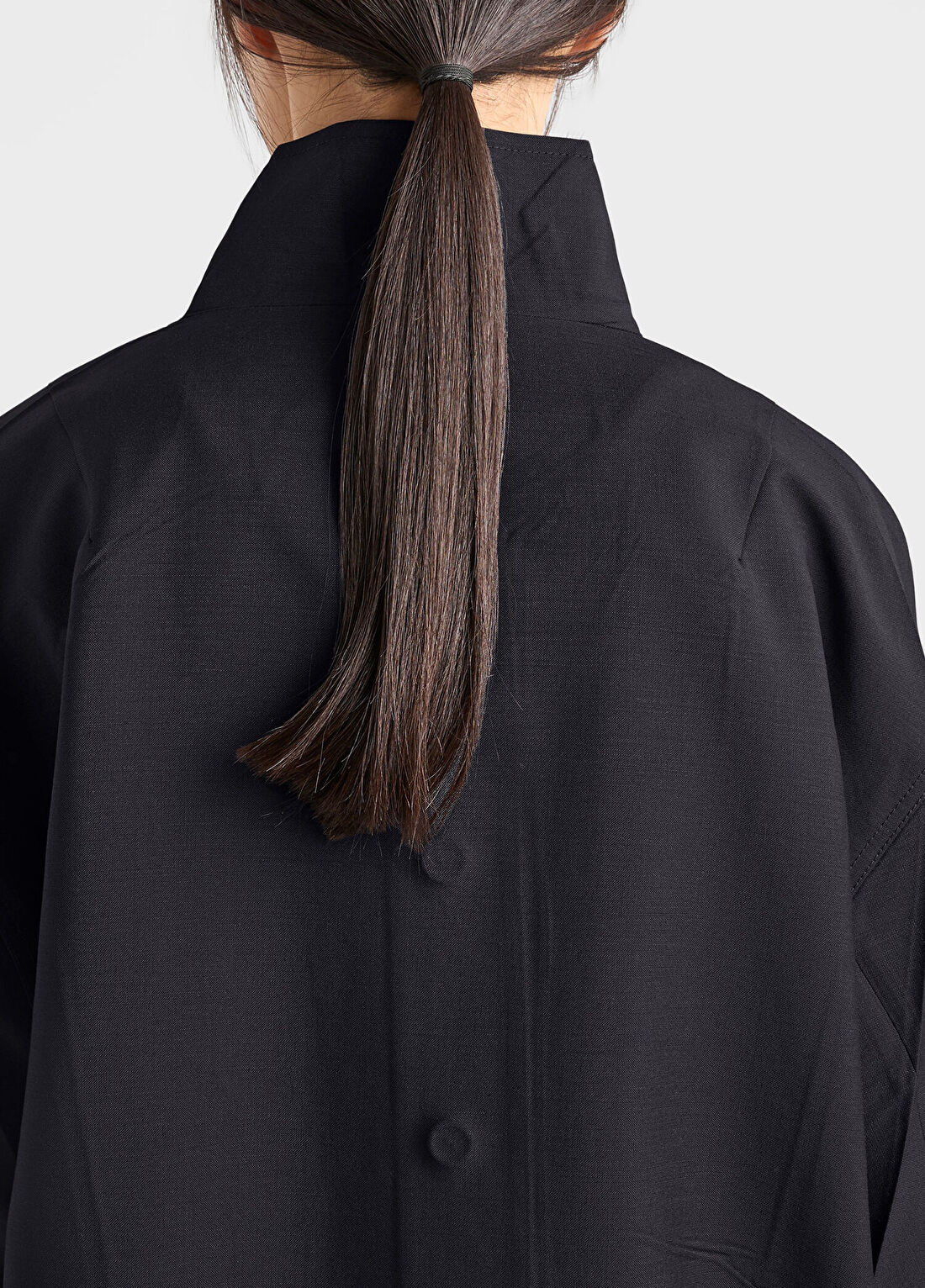 Prada Mavi Kid Mohair ve Poplin Kadın Ceket görsel 4