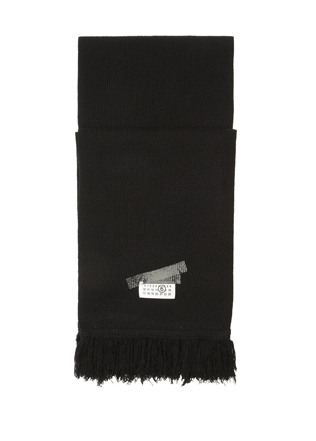 MM6 Maison Margiela Siyah Logolu Erkek Yün Atkı