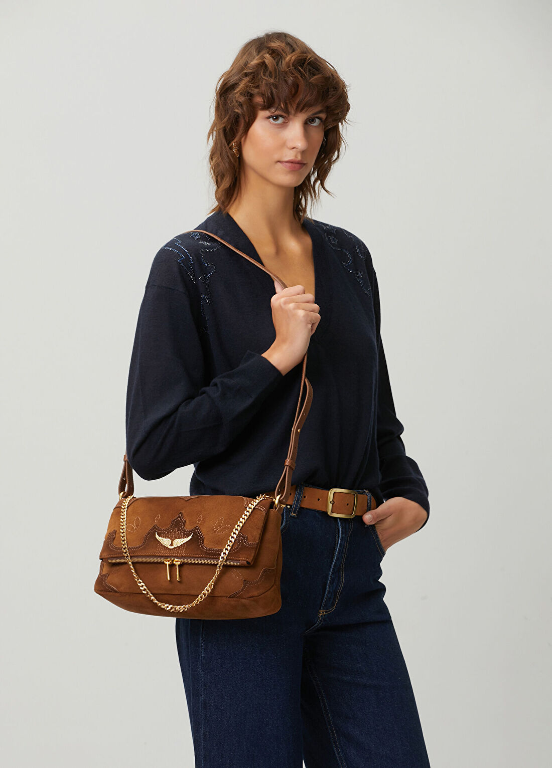 Zadig&Voltaire Rocky II Taba Kadın Süet Çanta görsel 2