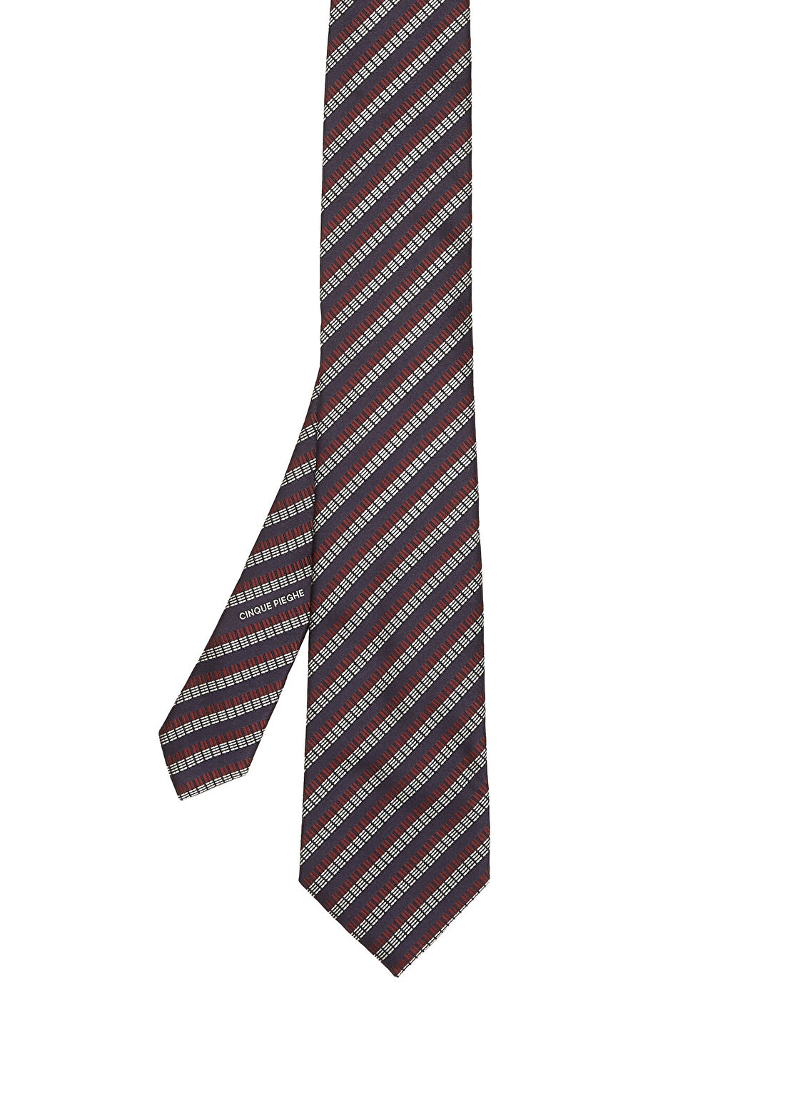 Zegna Lacivert Kırmızı İpek Kravat