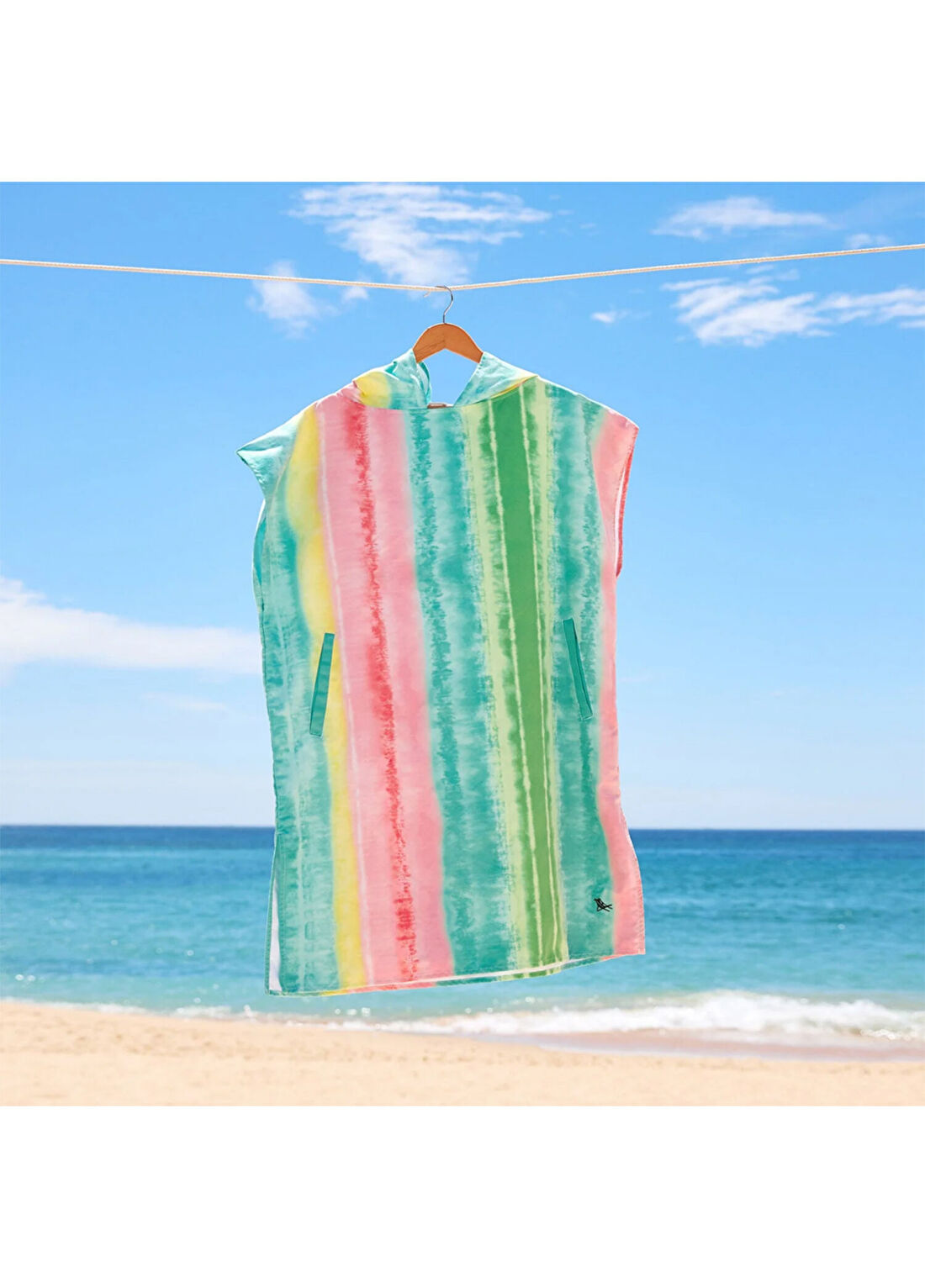 Dock and Bay Design Watermelon Sugar UV Korumalı Kadın Panço Plaj Havlusu görsel 2