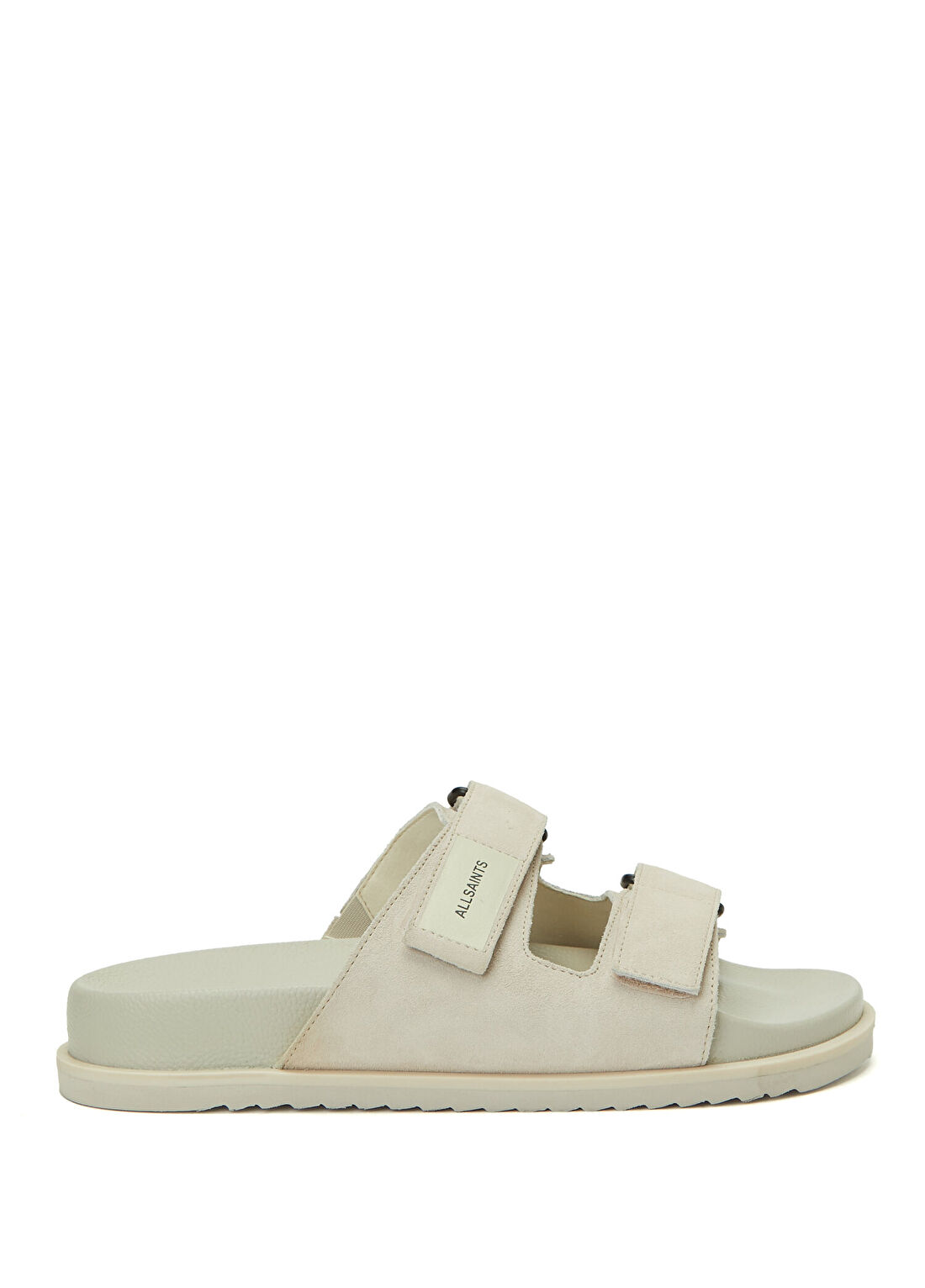AllSaints Vex Açık Gri Erkek Deri Terlik