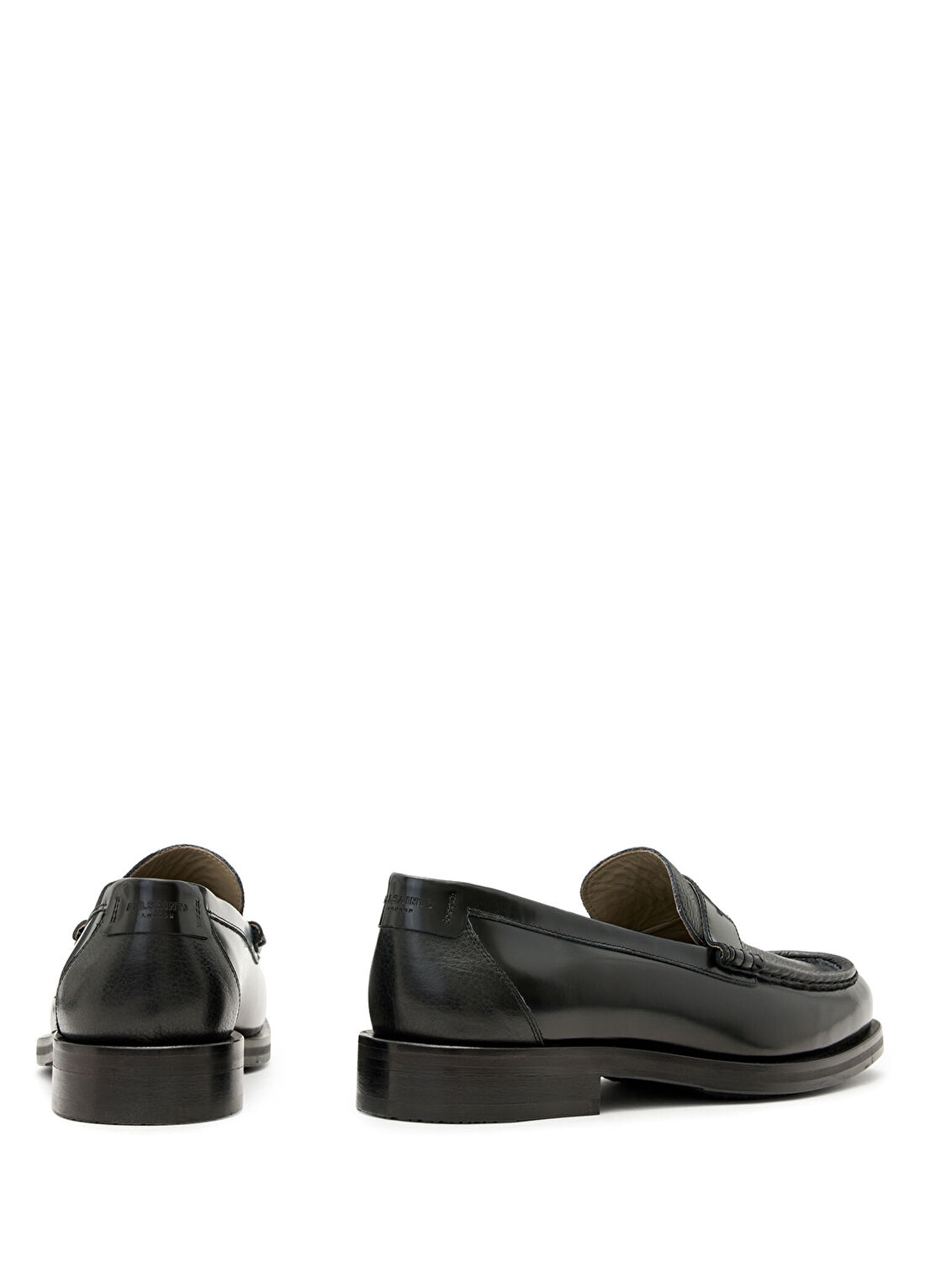 AllSaints Bloom Siyah Erkek Deri Loafer görsel 2