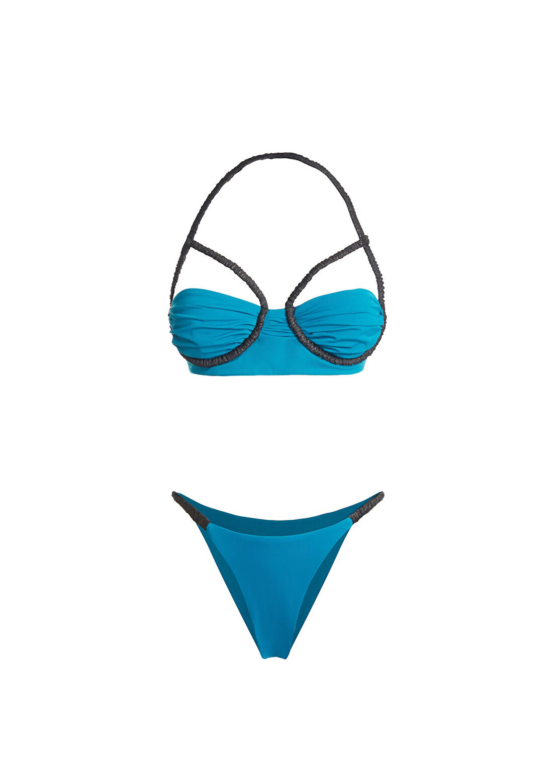 Haracci Amazon Bandeau Petrol Mavisi Kadın Bikini Takımı