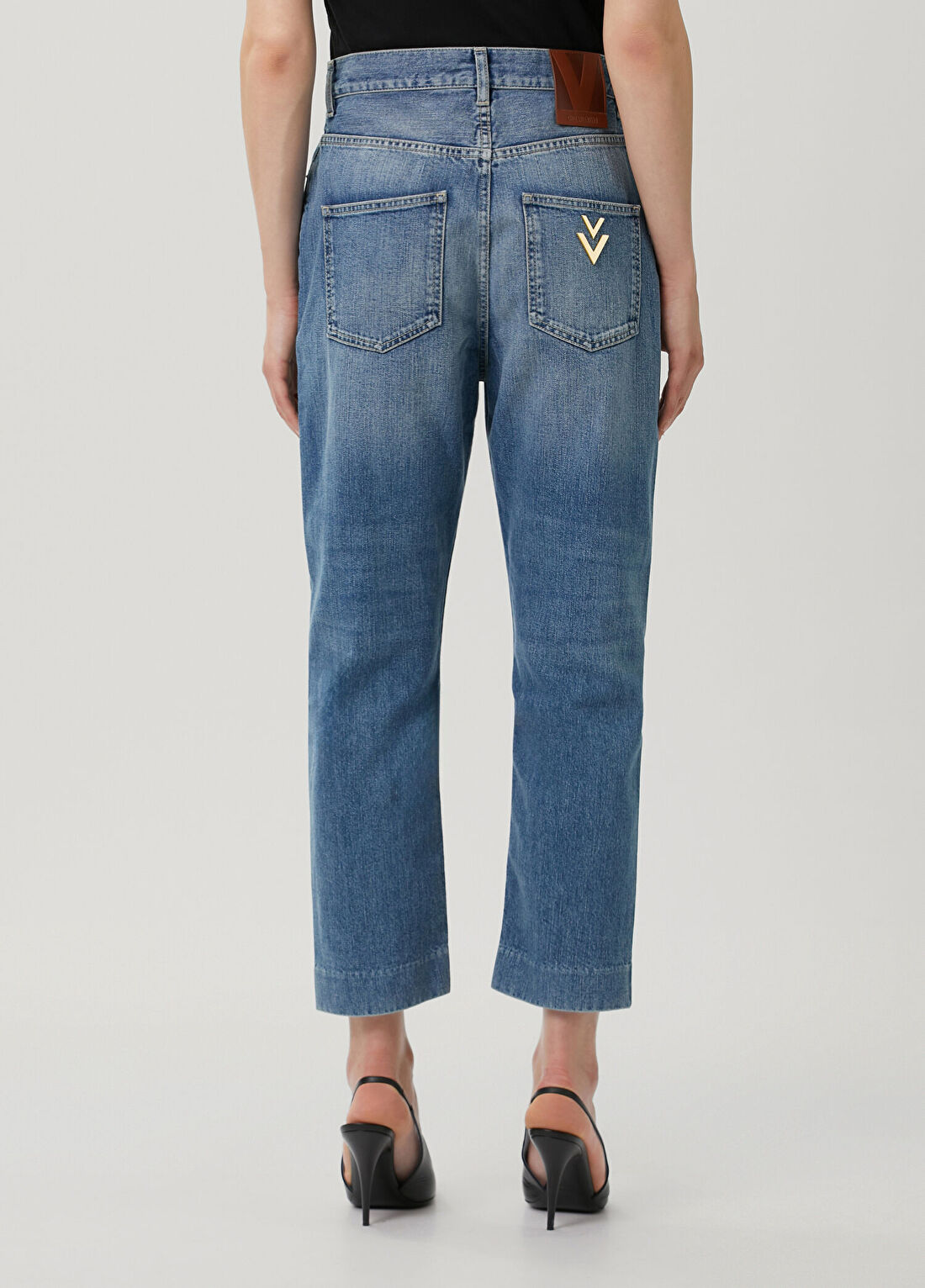 Valentino Lacivert Jean Pantolon görsel 4
