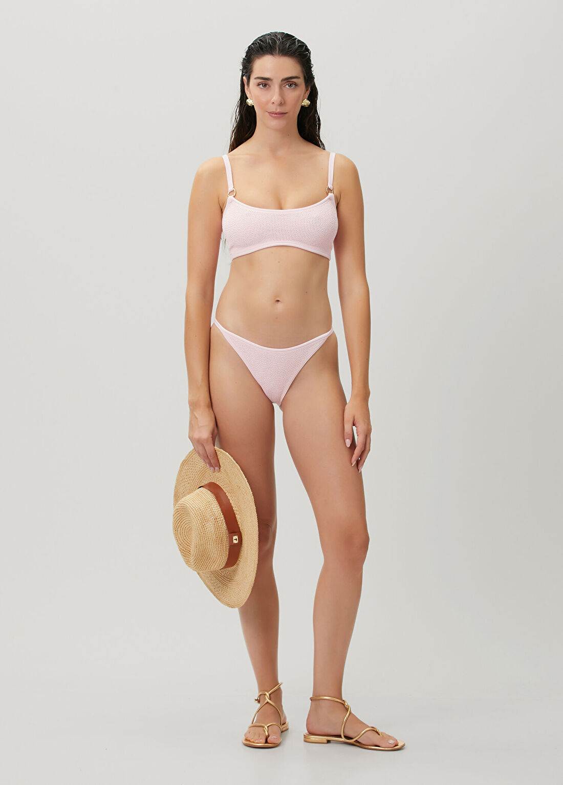 Hunza G Iris Açık Pembe Bikini Takımı görsel 3