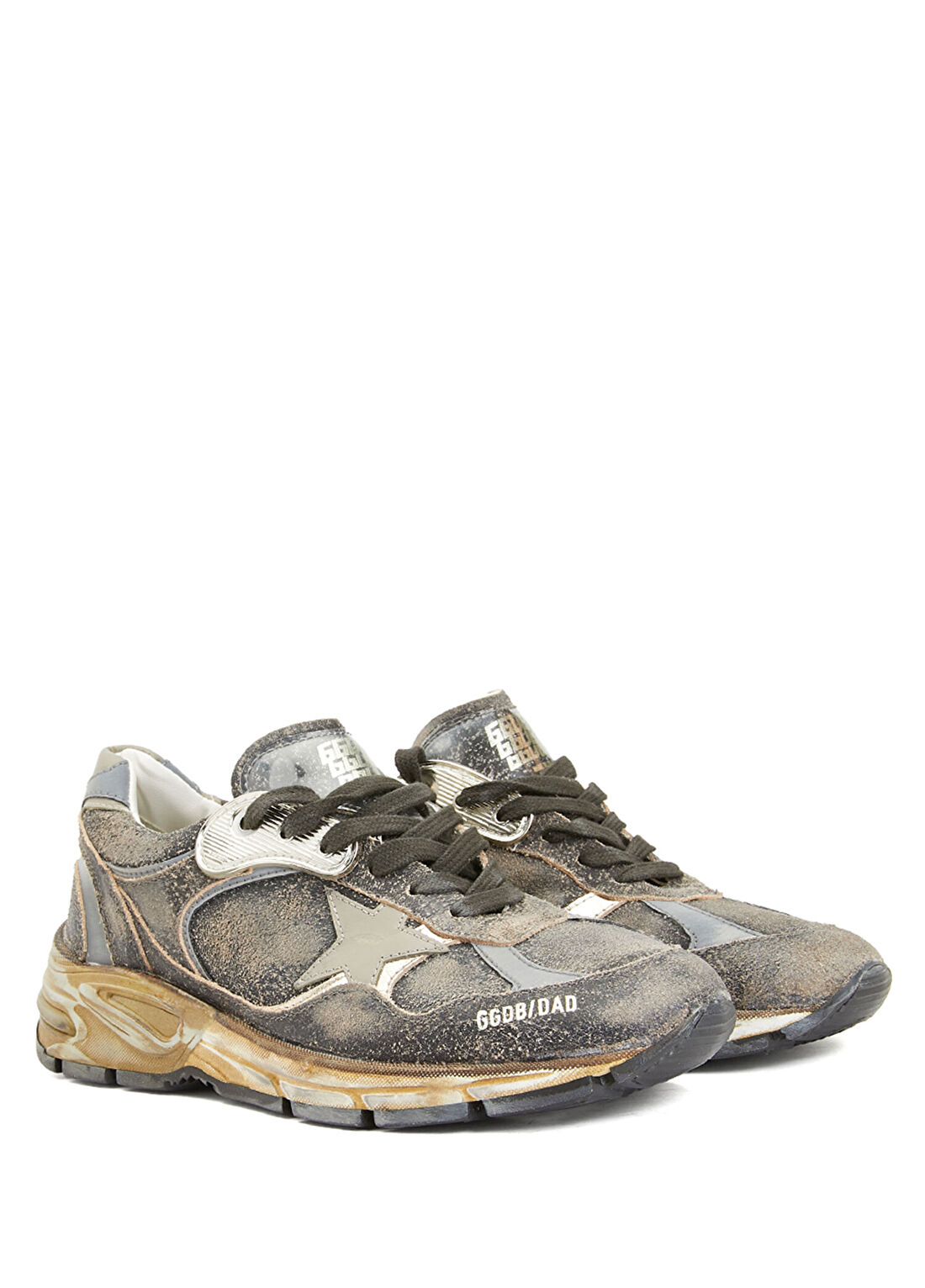 Golden Goose Dad Star Koyu Haki Kadın Deri Sneaker görsel 2