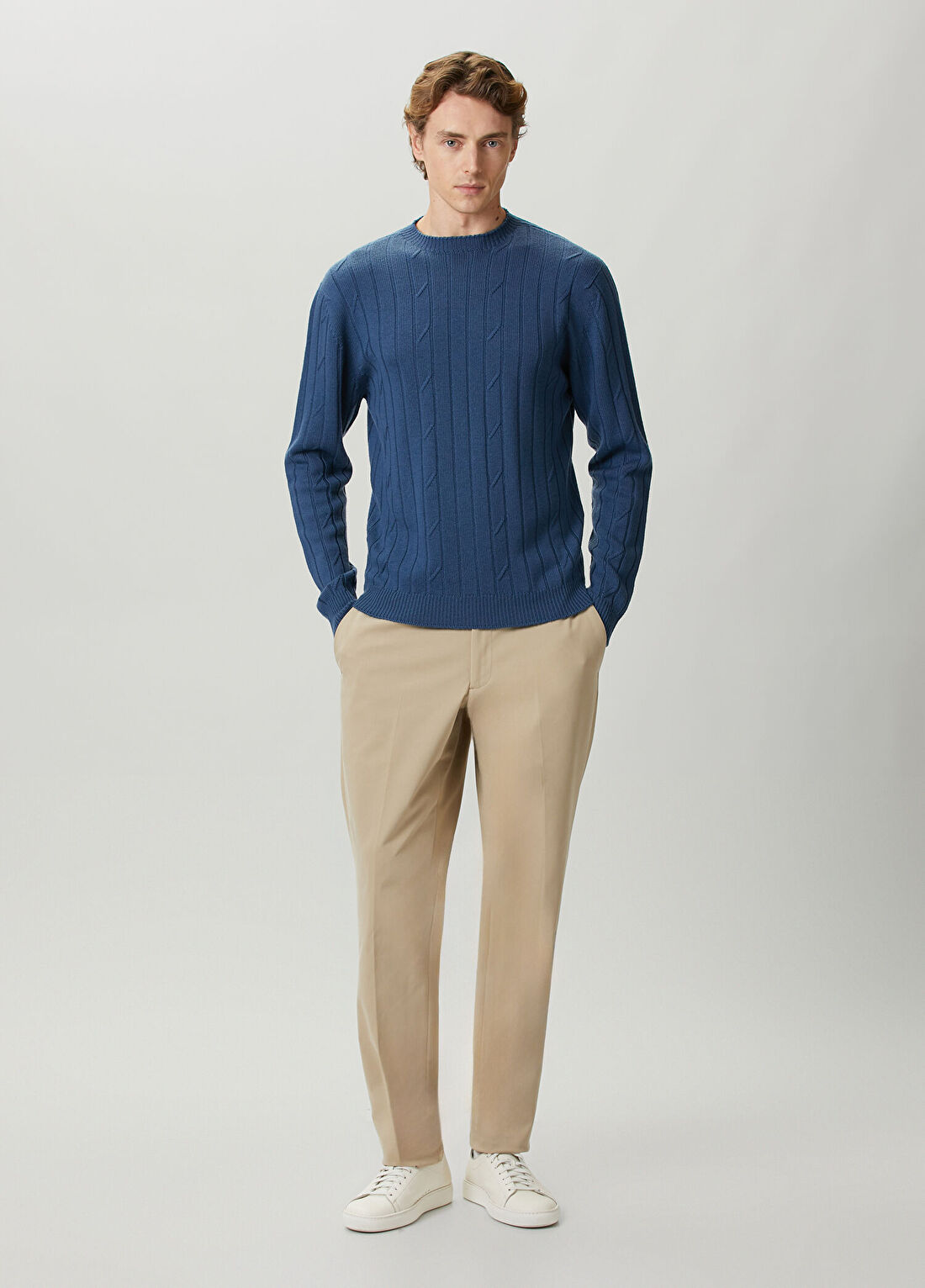 John Smedley Orpin Indigo Yün Kazak görsel 2