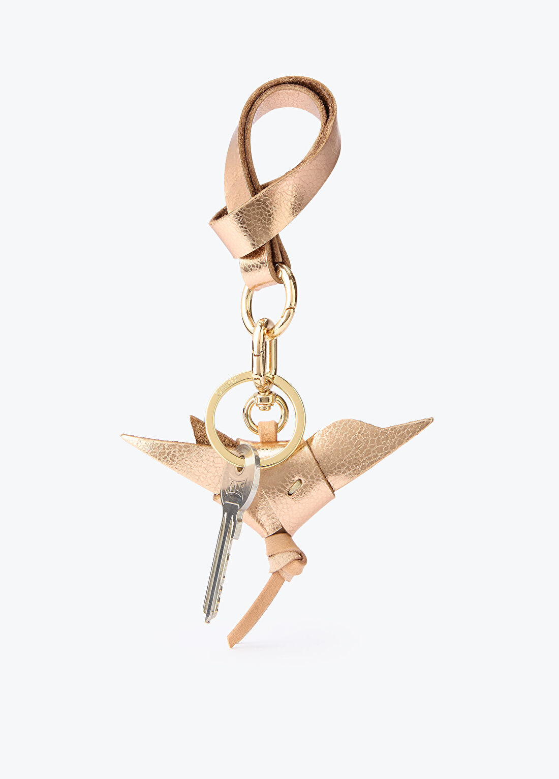 Chivit Kuş Figürlü Rose Gold Kadın Charm Anahtarlık görsel 2