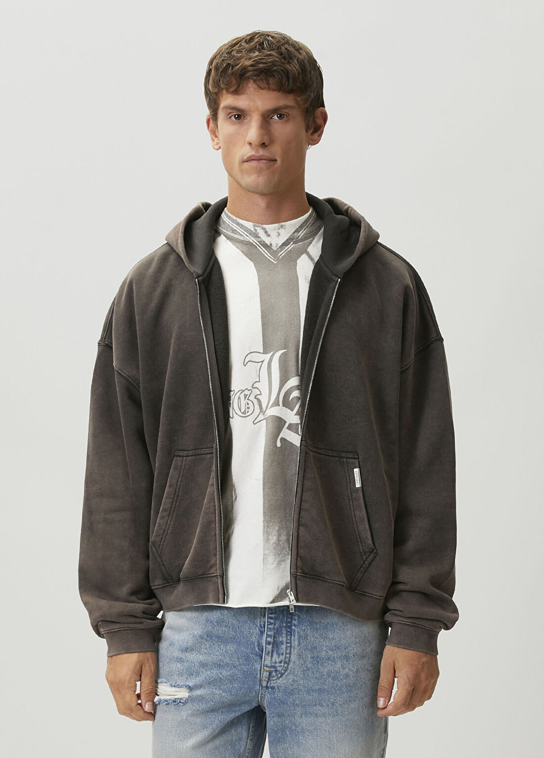 Represent Kahverengi Kapüşonlu Sweatshirt