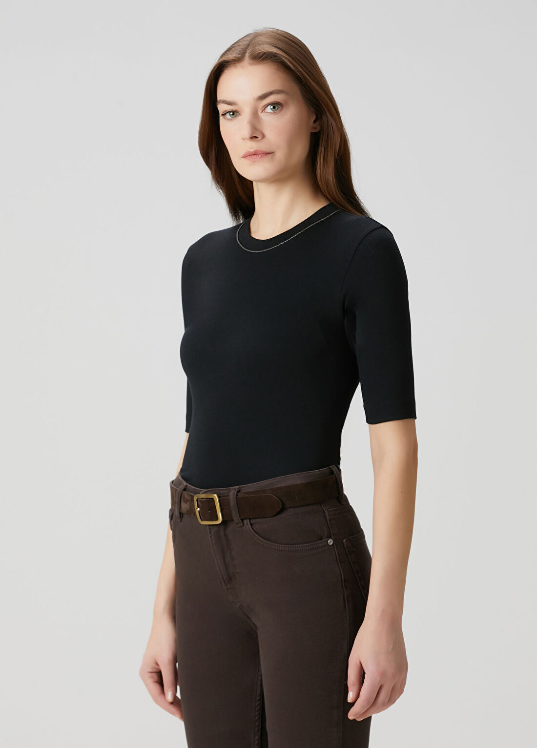 Brunello Cucinelli Siyah T-shirt