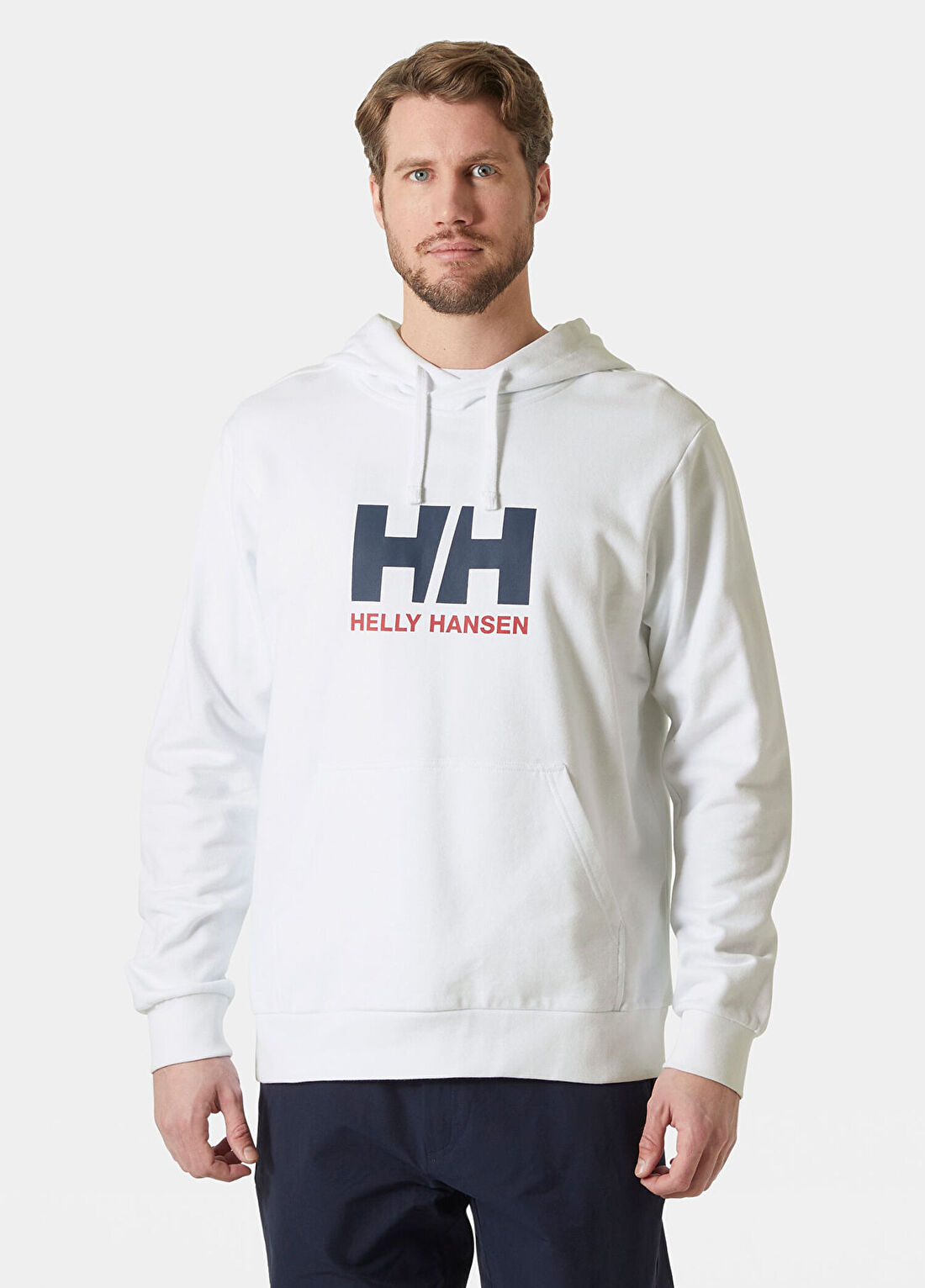 Helly Hansen Hh Logo 2.0 Kapüşonlu Beyaz Erkek Sweatshirt görsel 2