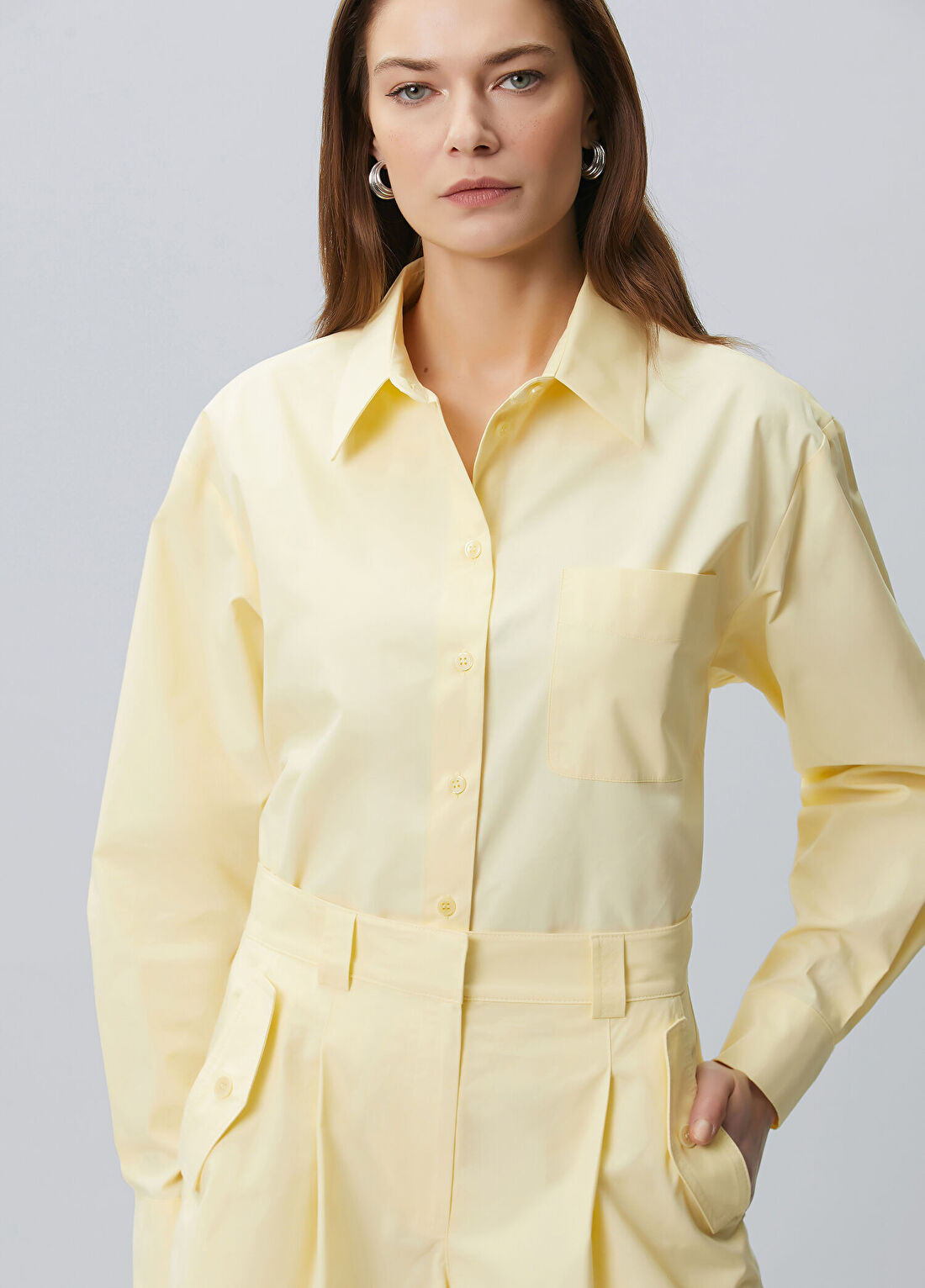 Beymen Collection Açık Sarı Koton Gömlek