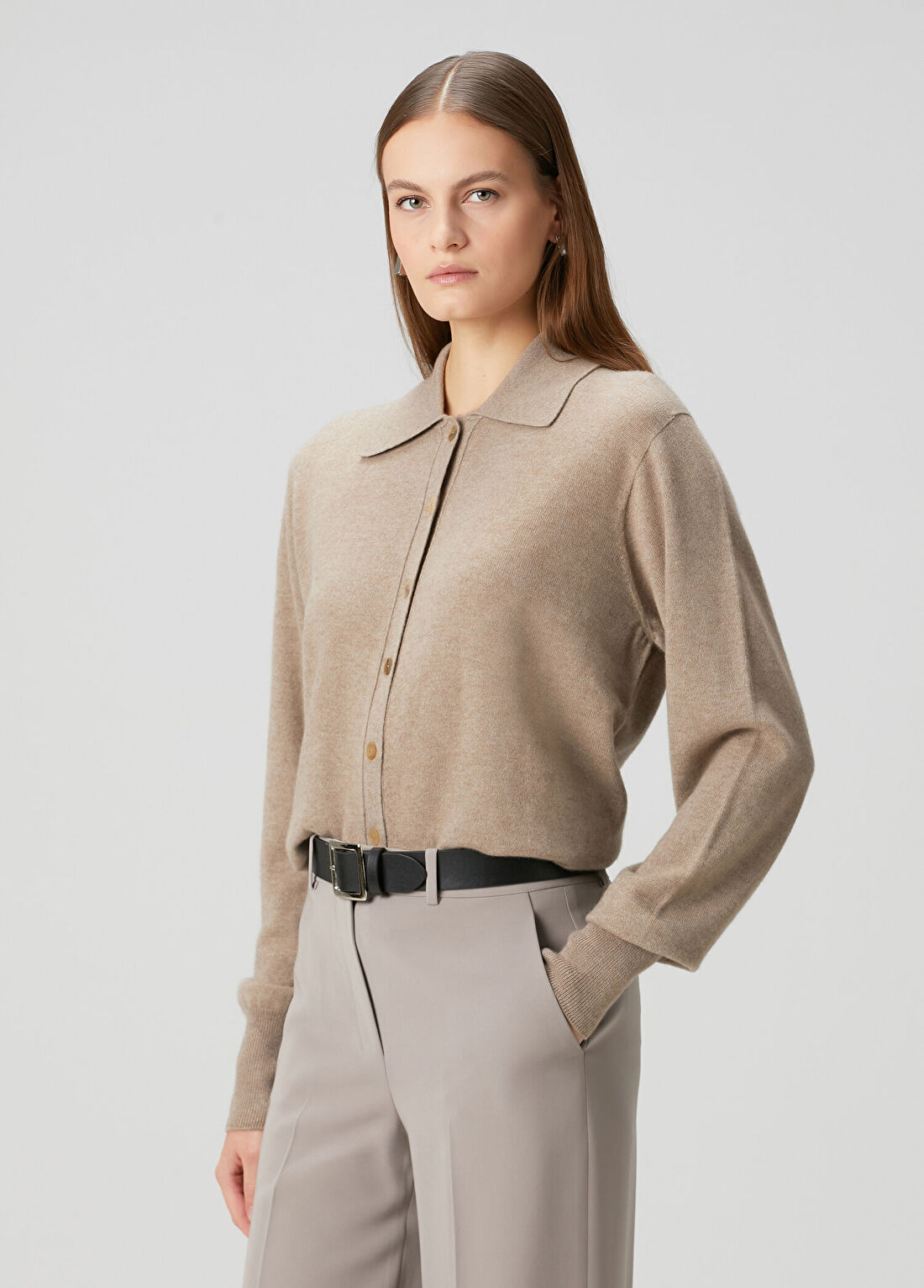 The Row Lillia Vizon Kaşmir Polo Hırka görsel 3