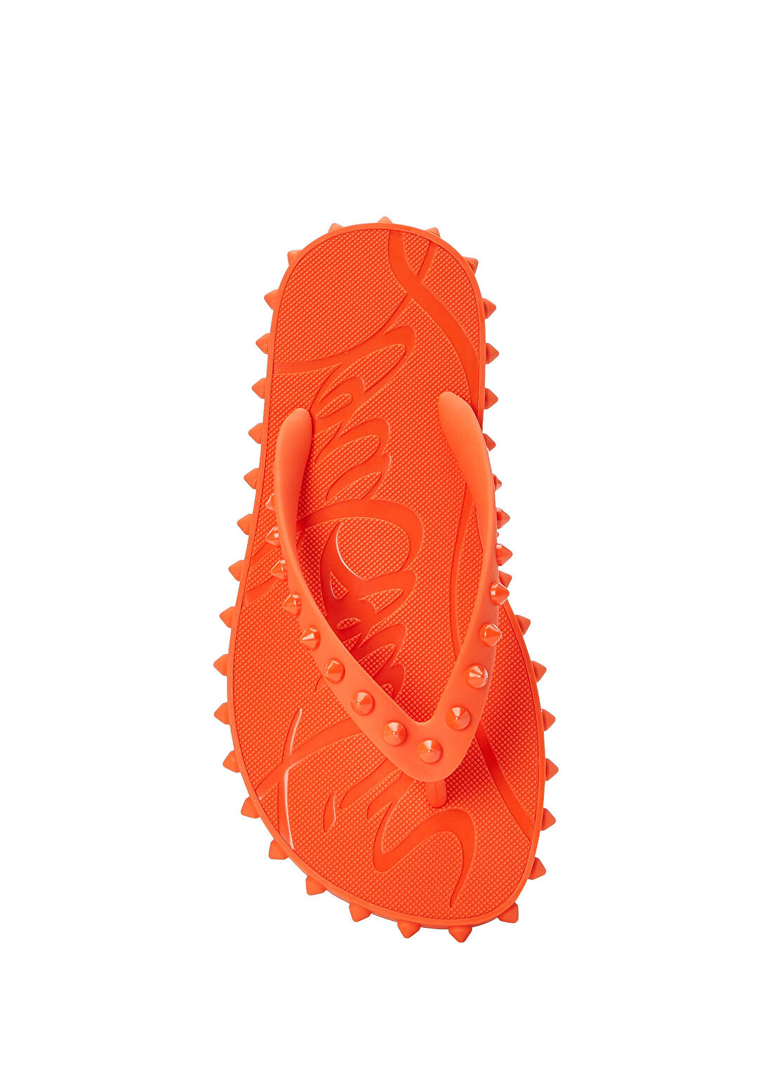 Christian Louboutin Super Loubi Turuncu Kadın Plaj Terliği görsel 4