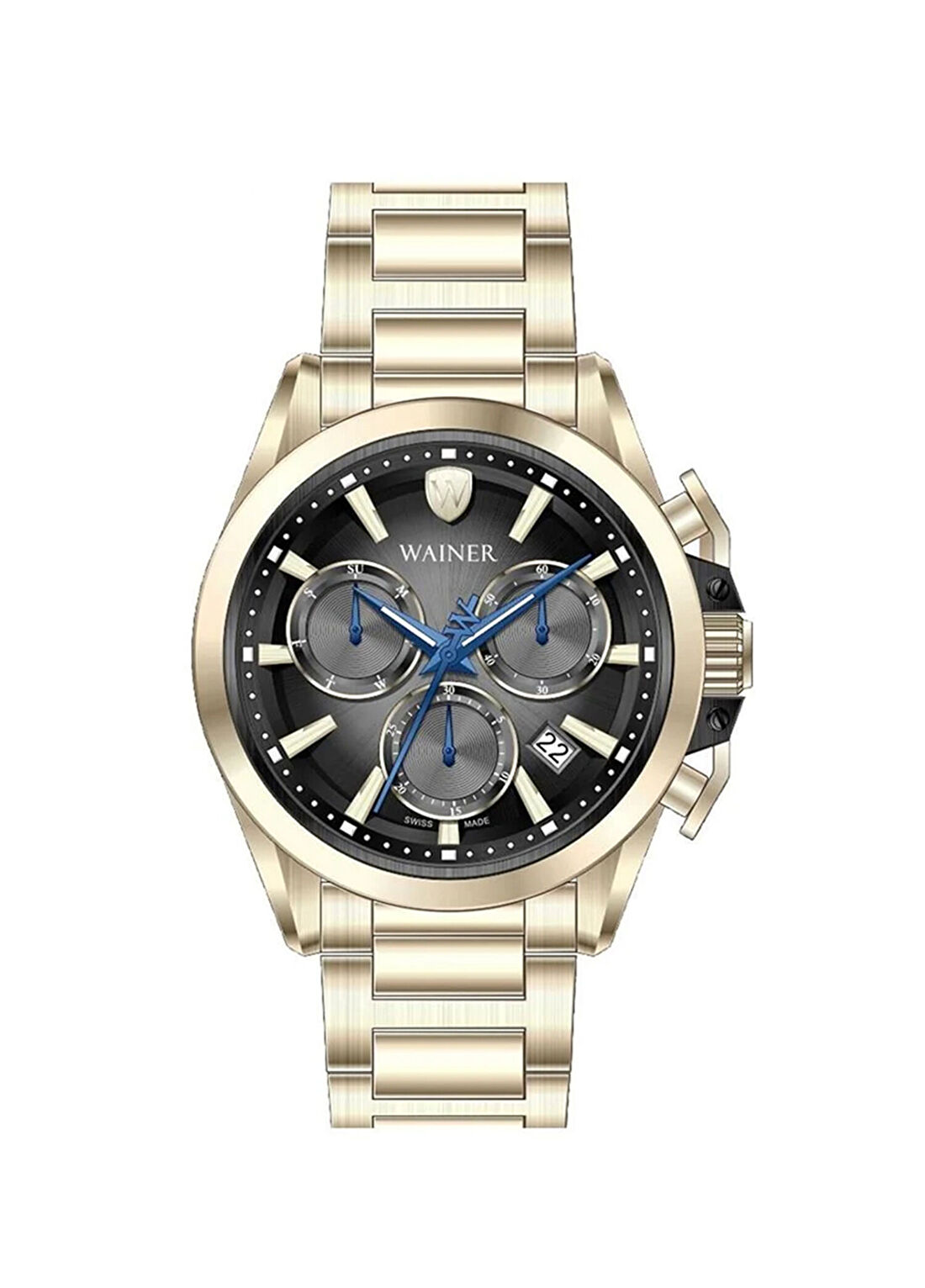 Wainer WA.16100-D Gold Rengi Çelik Erkek Kol Saati