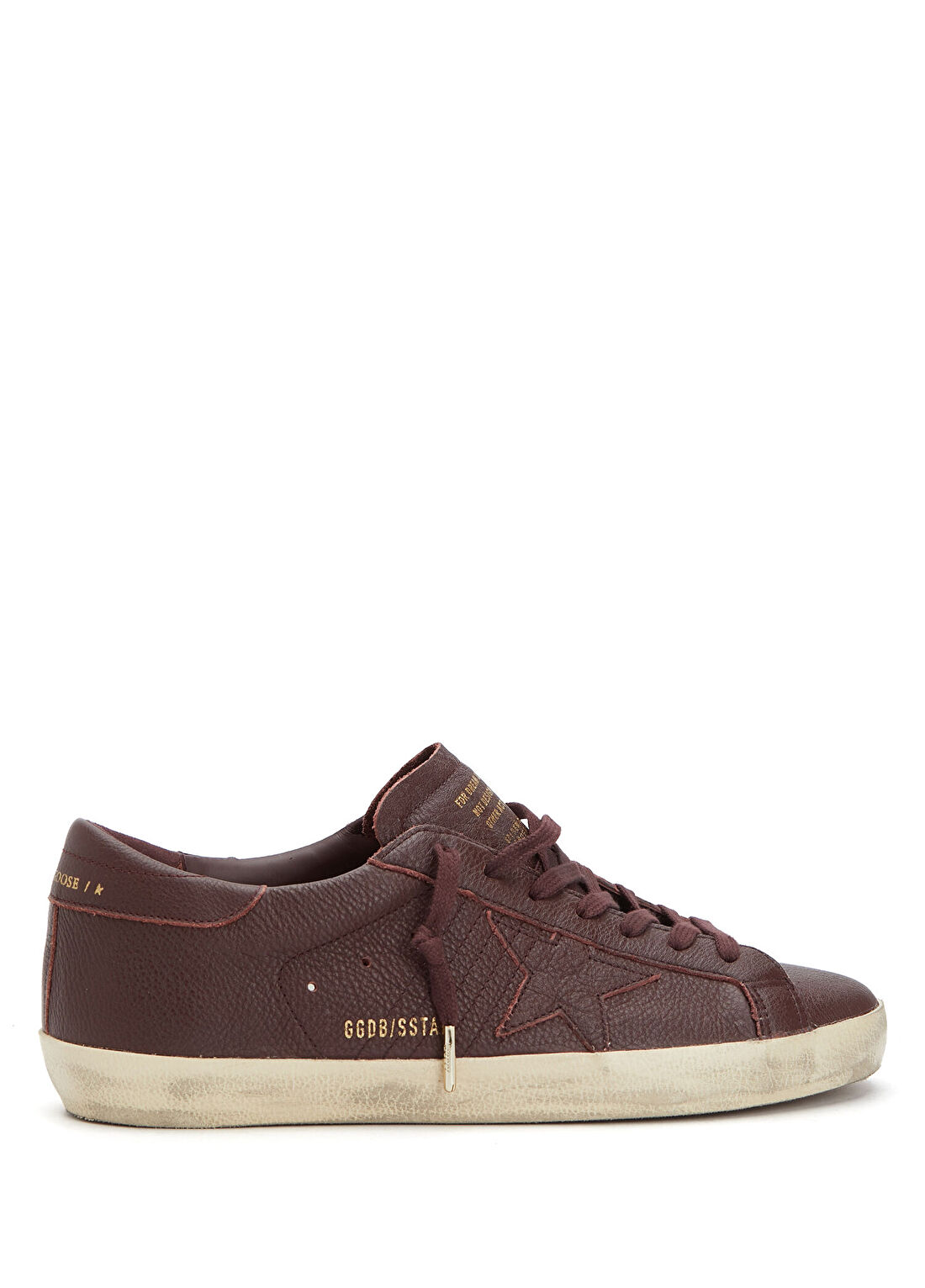 Golden Goose SuperStar Bordo Erkek Deri Sneaker