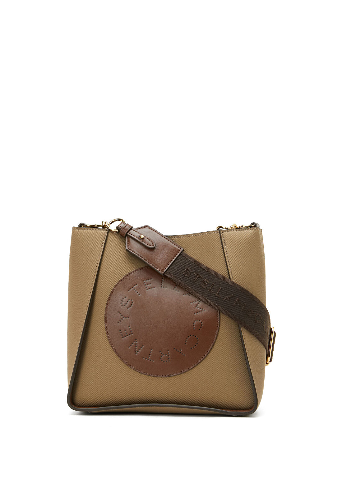 Stella McCartney Koyu Bej Kadın Logo Çanta