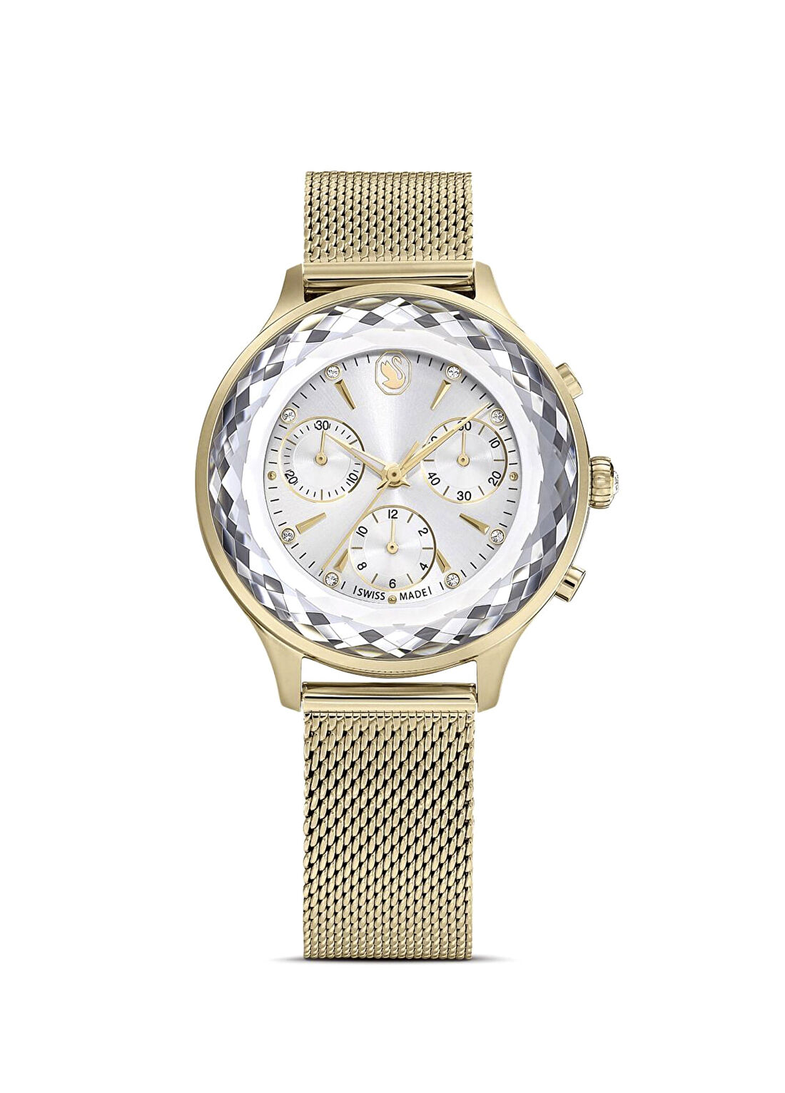 Swarovski Nova Chrono Mb Pcg Wht Pcg Altın Rengi Metal Kadın Kol Saati