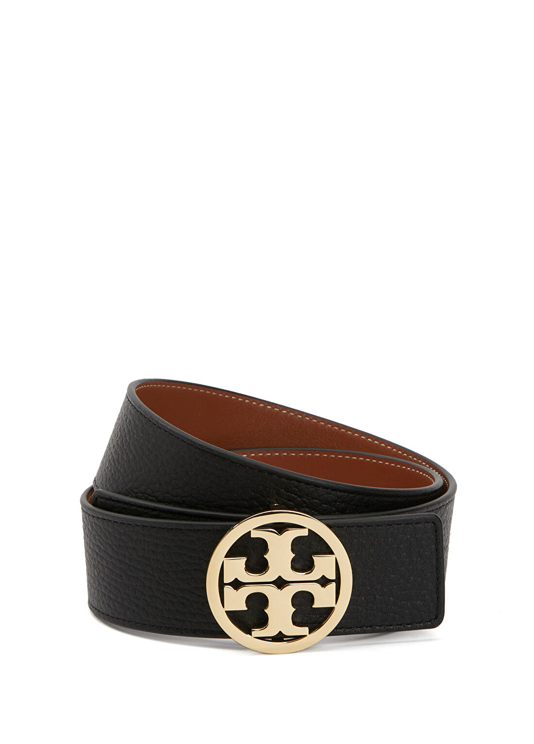 Tory Burch Miller Siyah Taba Çift Taraflı Kadın Deri Kemer