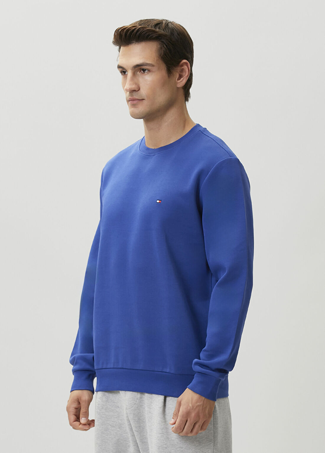 Tommy Hilfiger Essential Mavi Sweatshirt görsel 3
