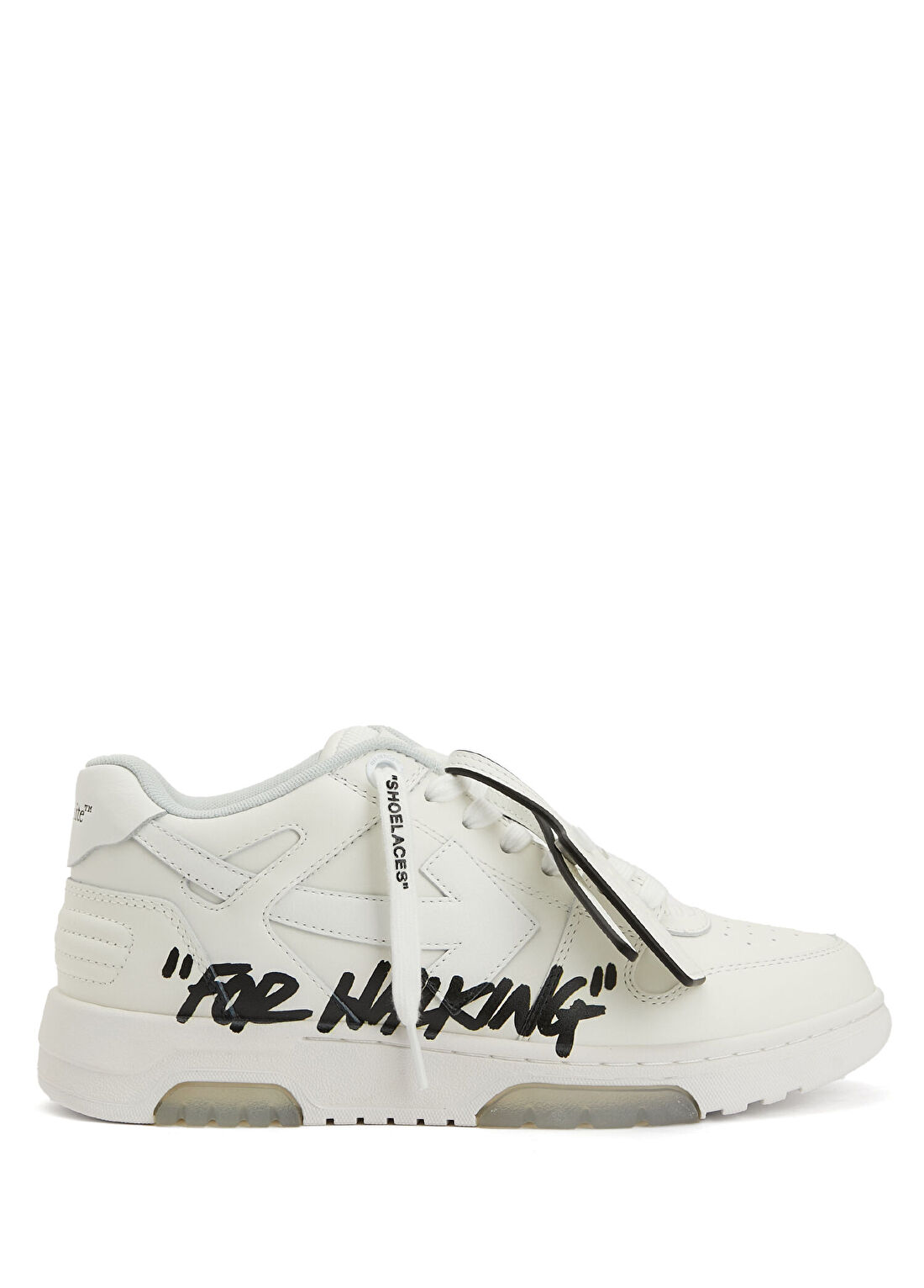 Off-White Siyah Beyaz Kadın Deri Sneaker