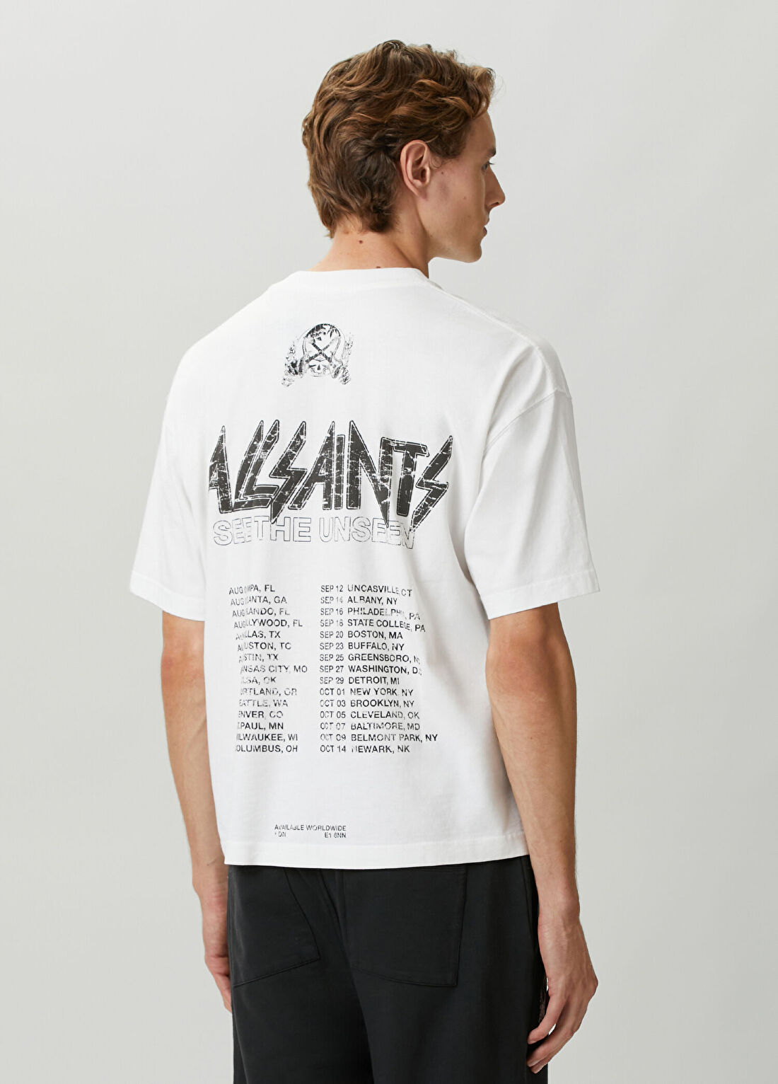 AllSaints Chromium Beyaz T-shirt görsel 4