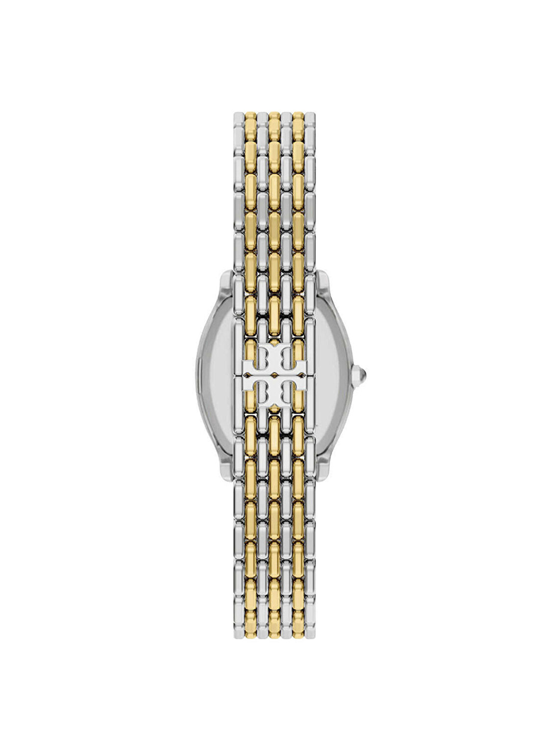 Tory Burch TBW1158 The Eleanor Curve Small Altın Rengi Metalik Gri Çelik Kadın Kol Saati görsel 3