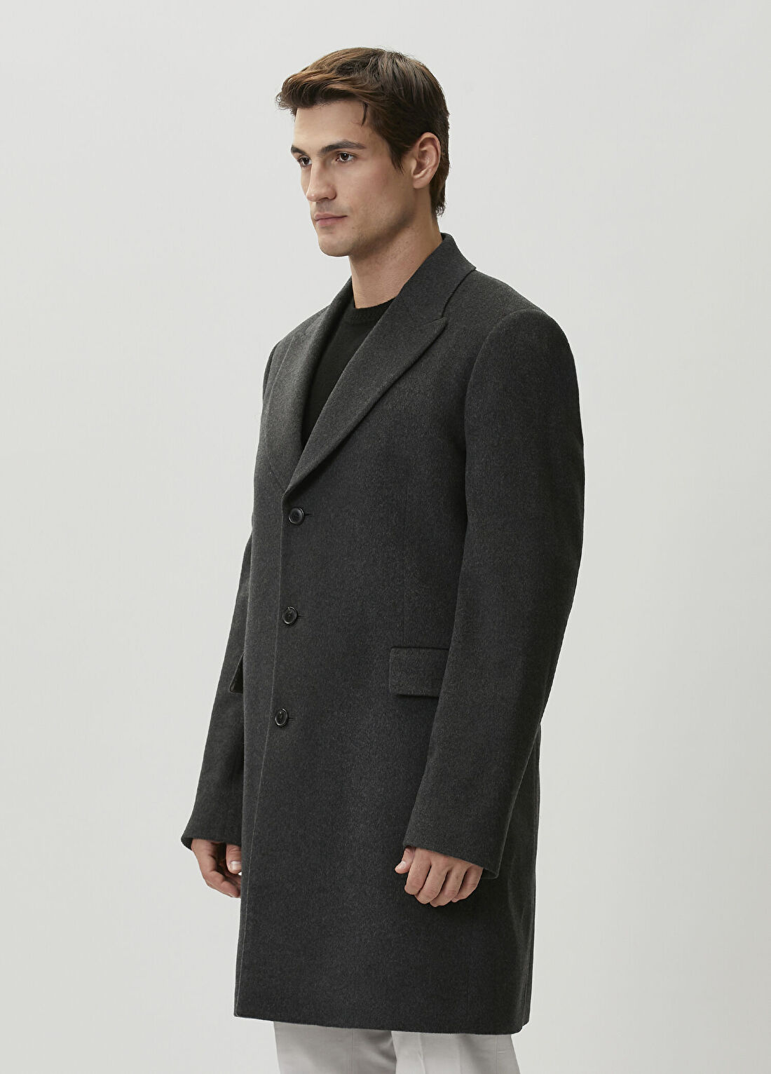 Paul Smith Antrasit Yün Palto görsel 3