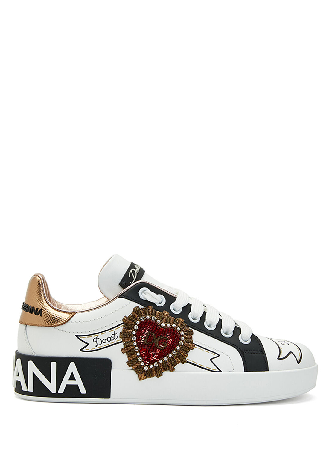 Dolce&Gabbana Portofino Beyaz Kadın Deri Sneaker
