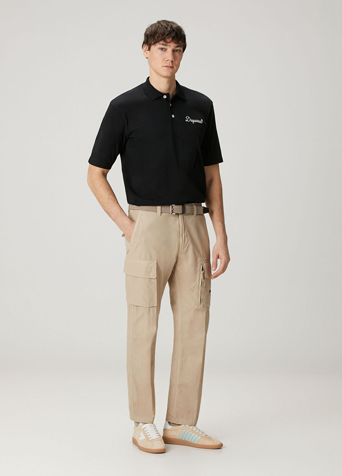 Dsquared2 Siyah Polo Yaka T-shirt görsel 2