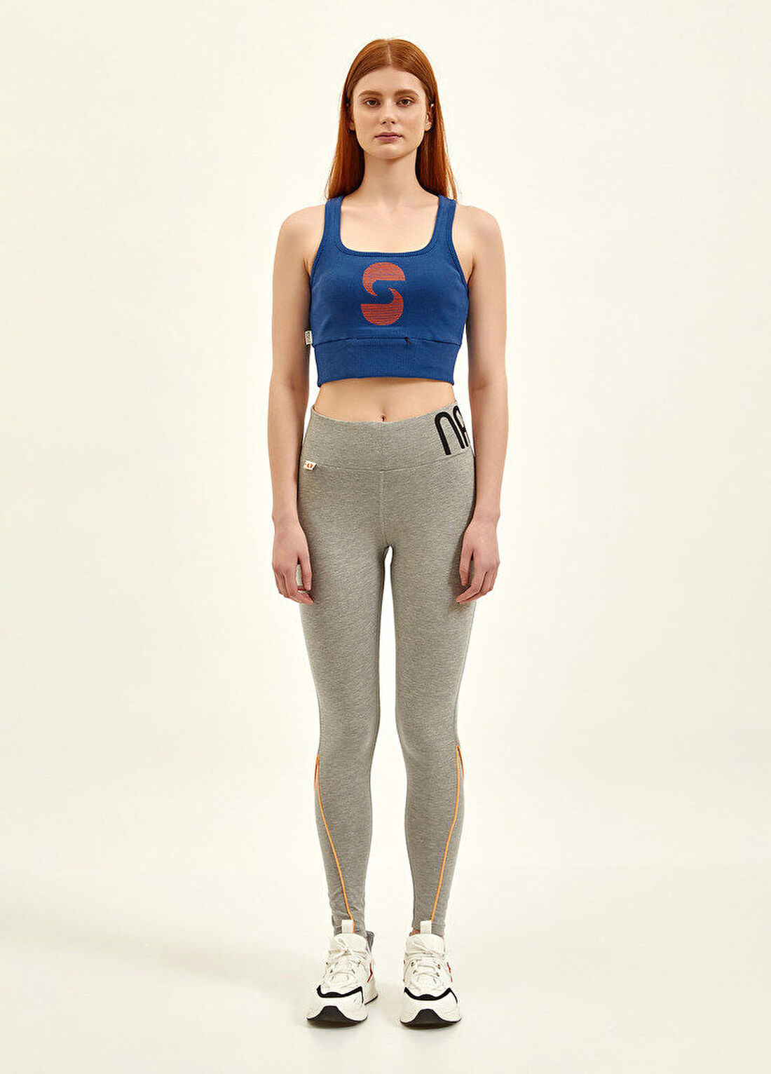 Nasaqu Açık Yaka Okyanus Mavisi Aktif Crop Top görsel 3