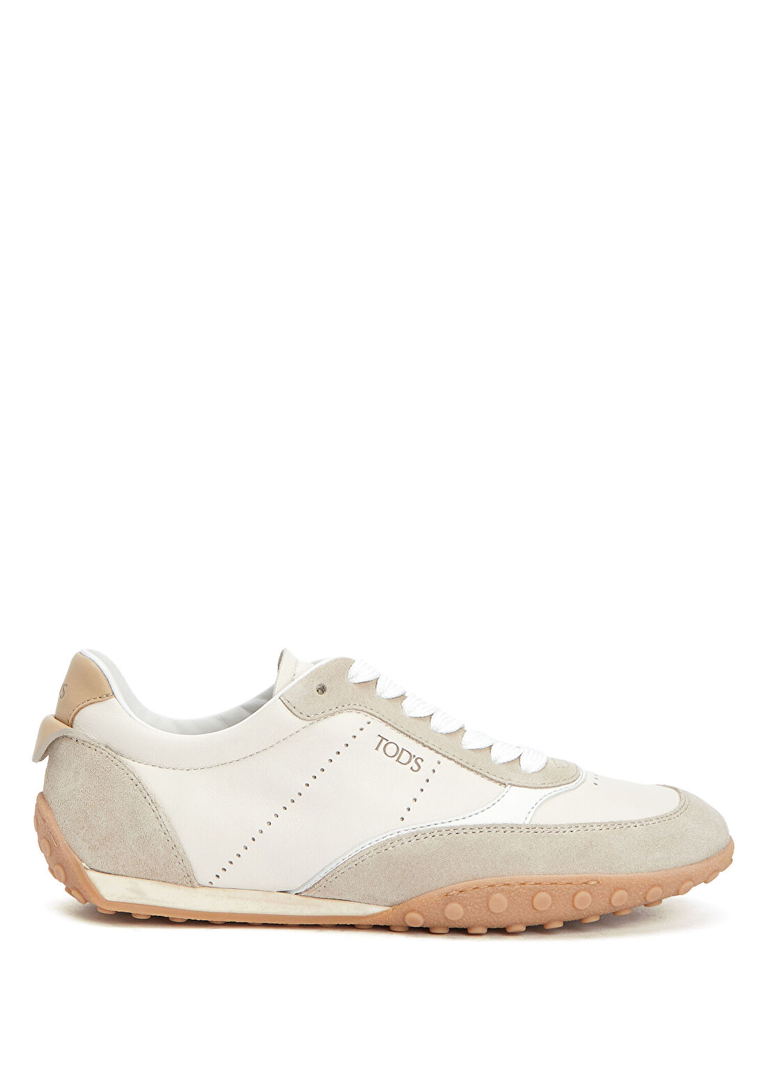 Tod's 13M Bej Krem Kadın Deri Sneaker