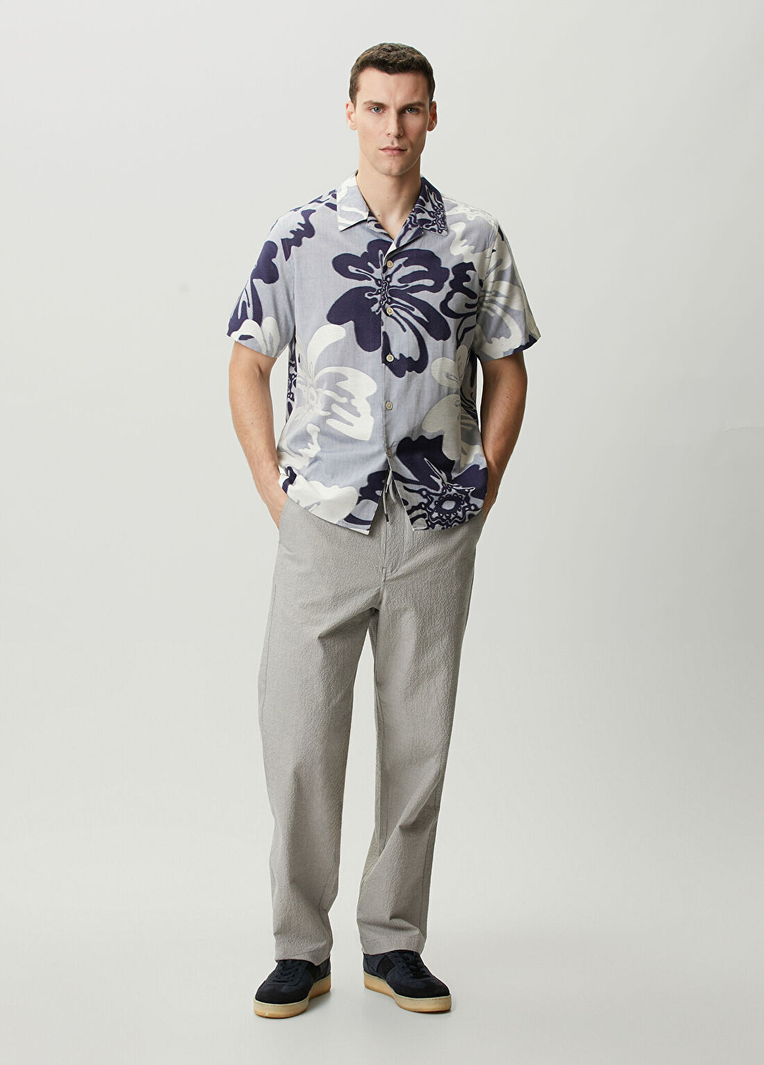 PS Paul Smith Gri Beli Kordonlu Pantolon